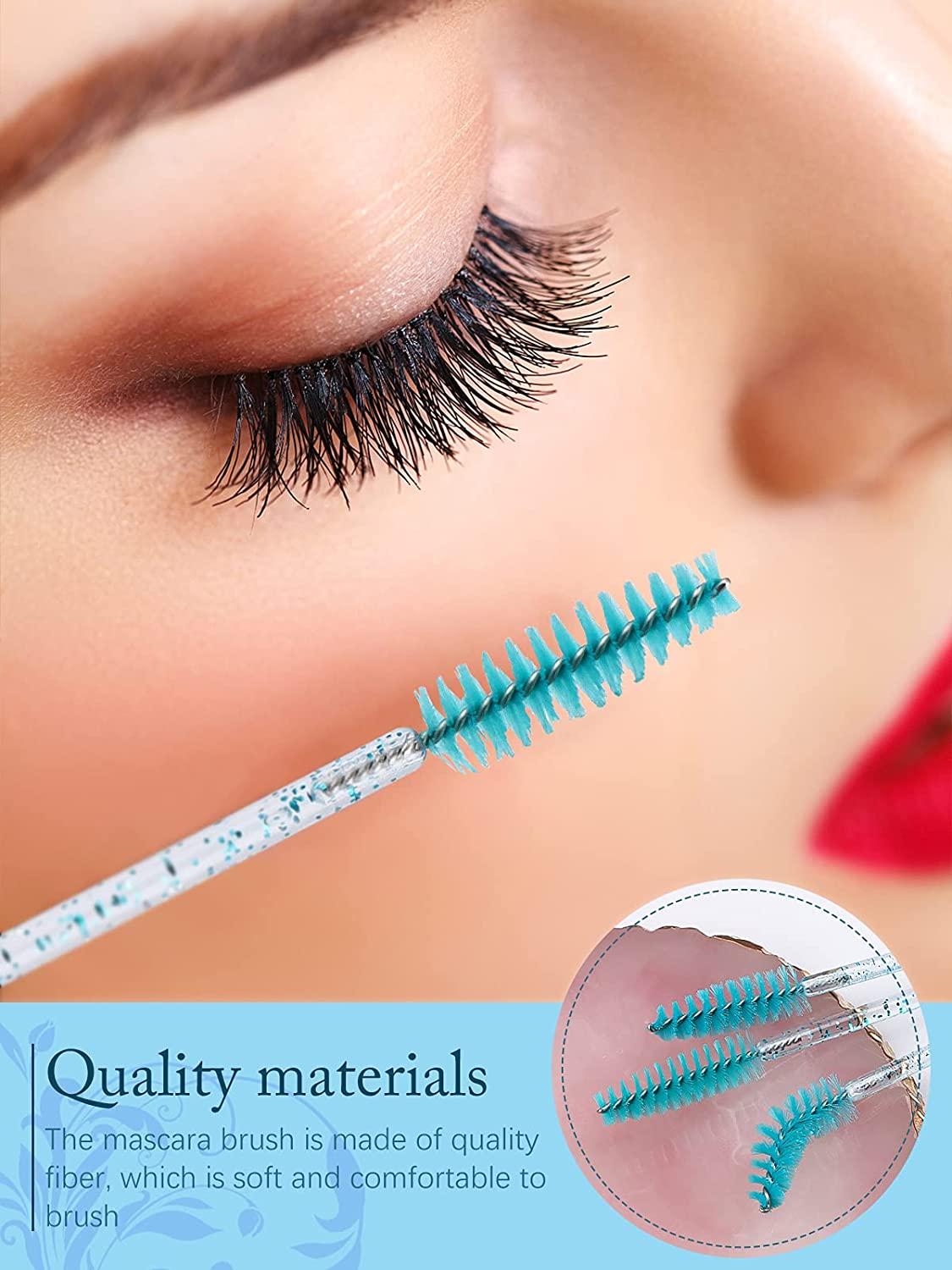 80Pcs Mascara Wand Tube Set 40Pcs Disposable Eyelash Diamond Empty