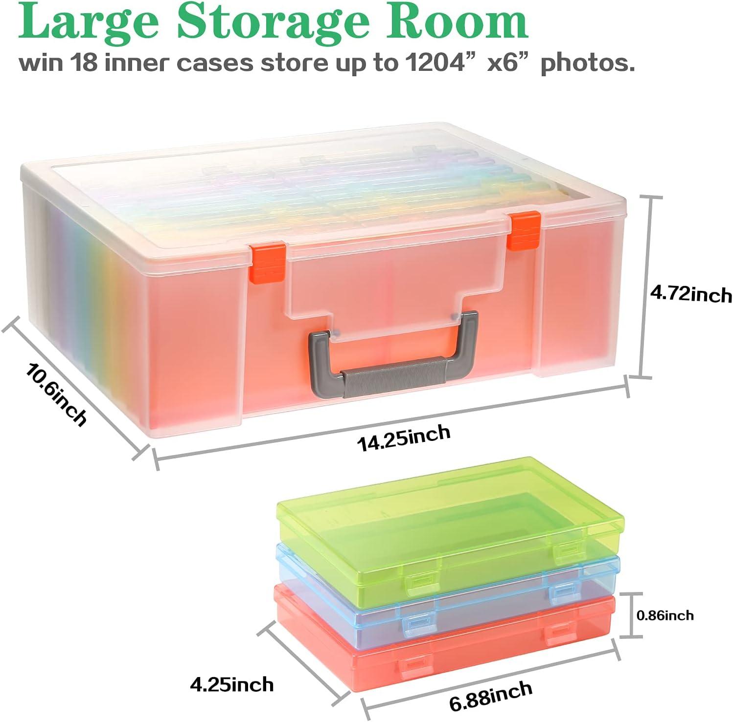 Photo Storage Box 4x6 18 Inner Photo Case Large Photo Organizer AcidFree Photo Box Storage