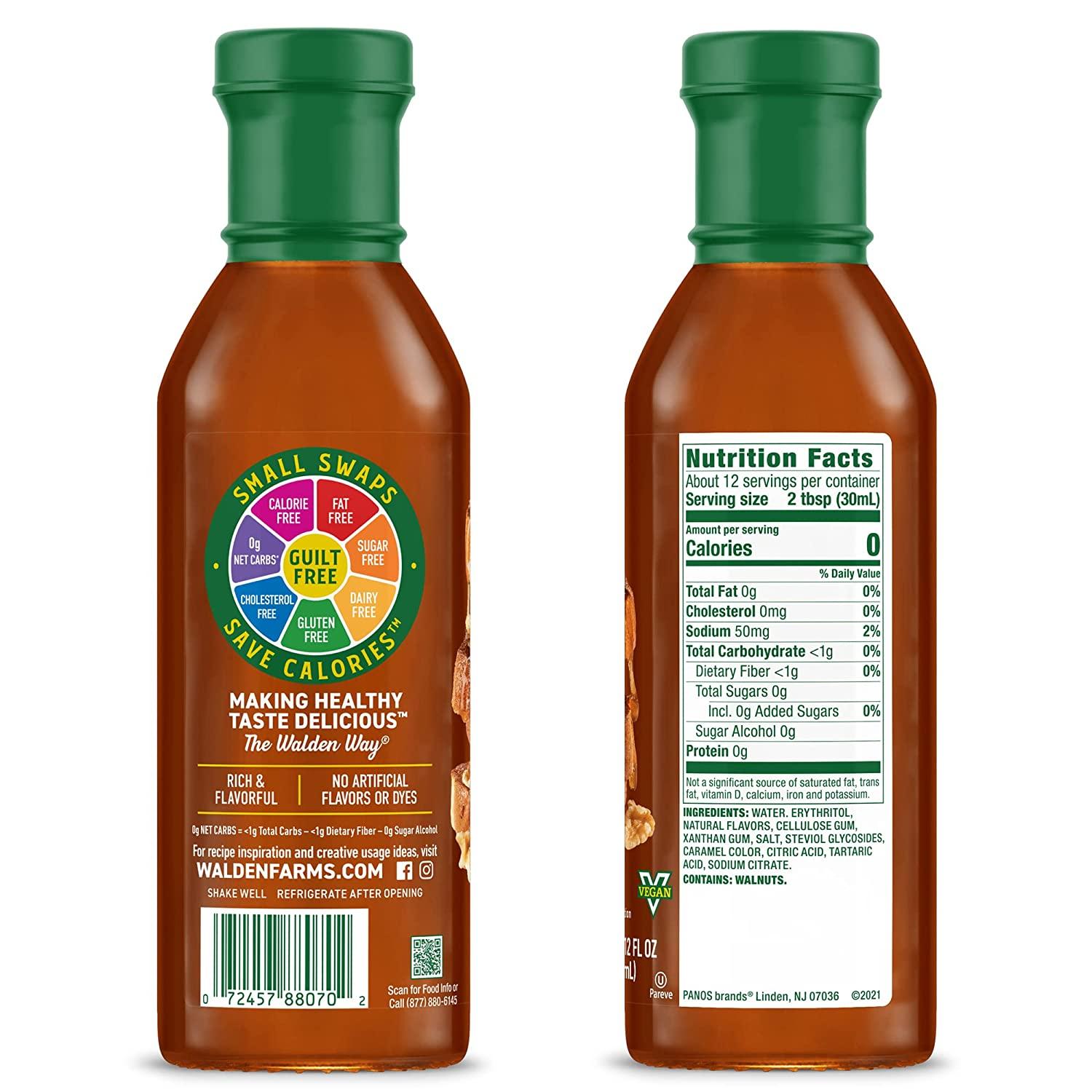 Walden Farms Variety Pack Syrups 12 oz Keto Friendly, Sugar Free, Non