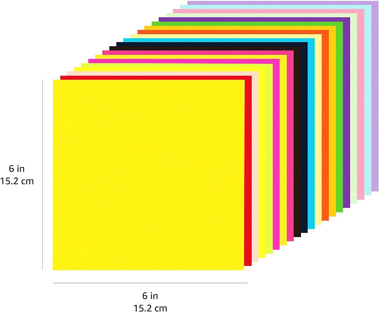 Amazon Basics Origami Paper, Double Sided Color, Assorted Colors 200