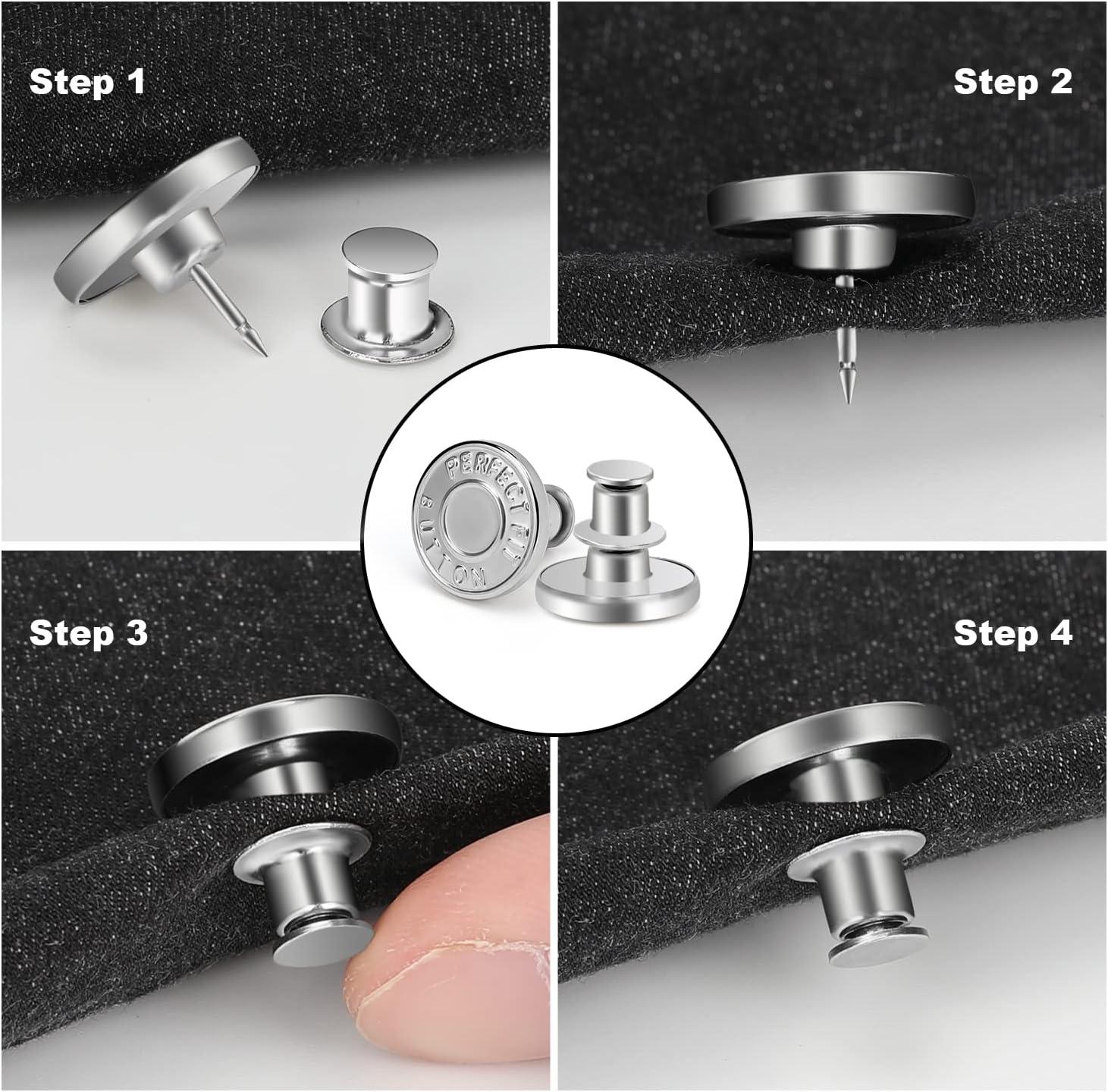  KINBOM 3 Sets Waist Tightener Clip, Metal Adjustable