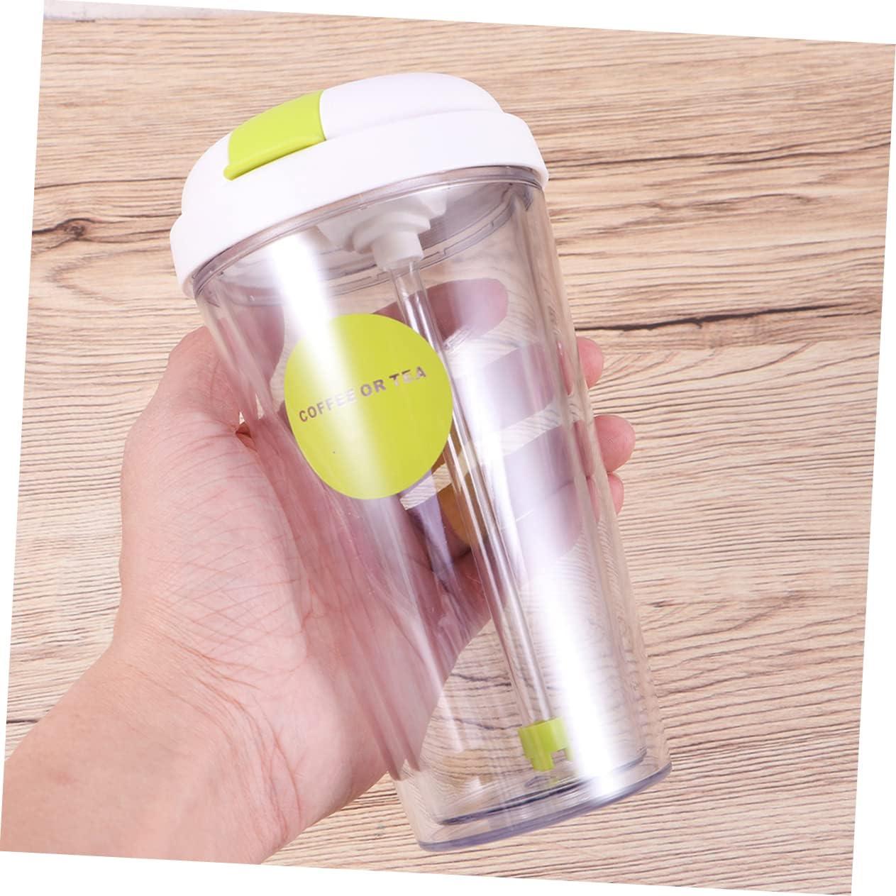 Luxshiny Spill Proof Drinking Cups for Adults Double Wall Coffee Mugs Kids  Straw Cup Baby Sip Tumbler Sip- A- Cup Sip Cups Plastic Bottle Double Wall  Straw Sippy Cup Spill-proof Bottle Green