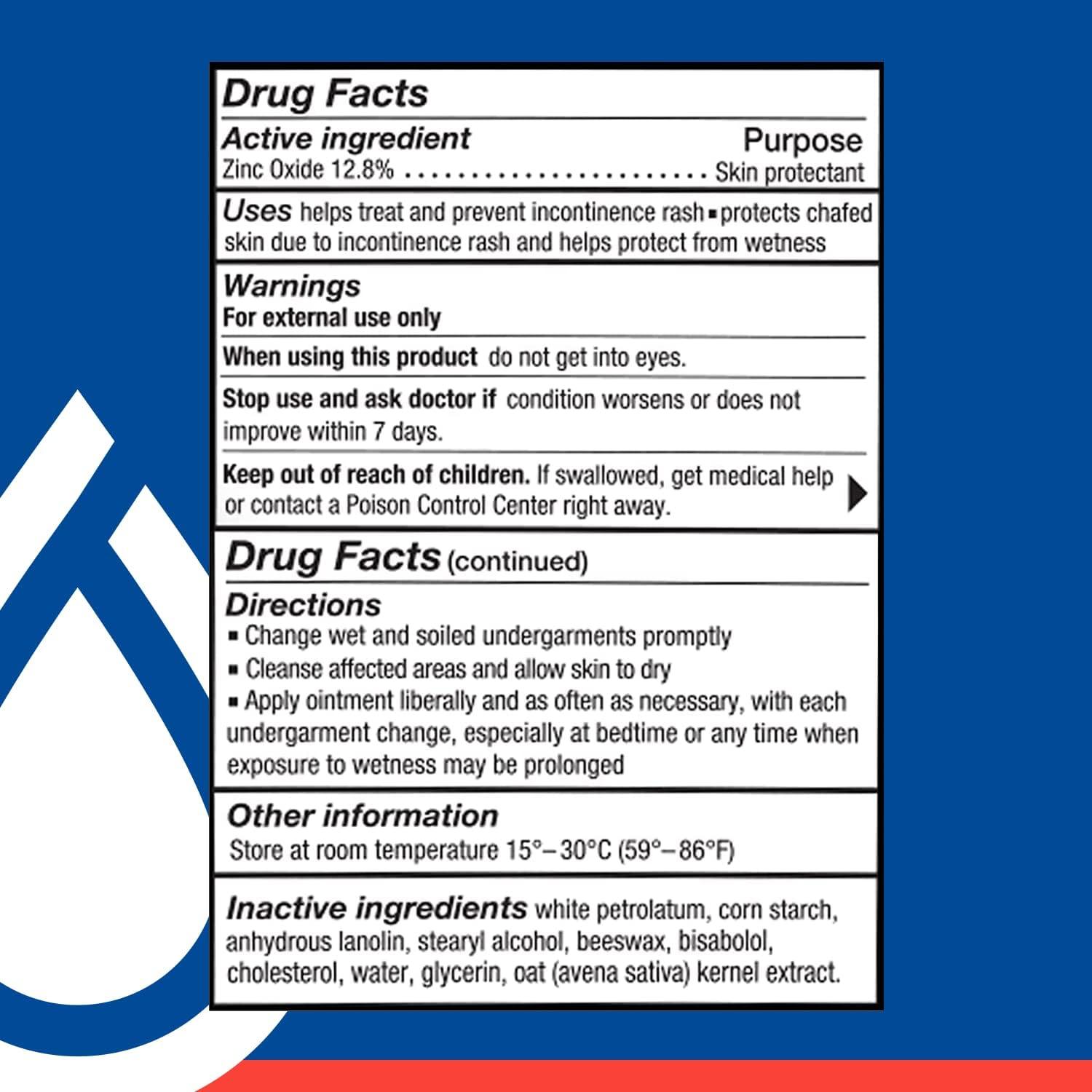 Triple Paste Adult Incontinence Rash Treatment 8 oz Jar Diaper Rash