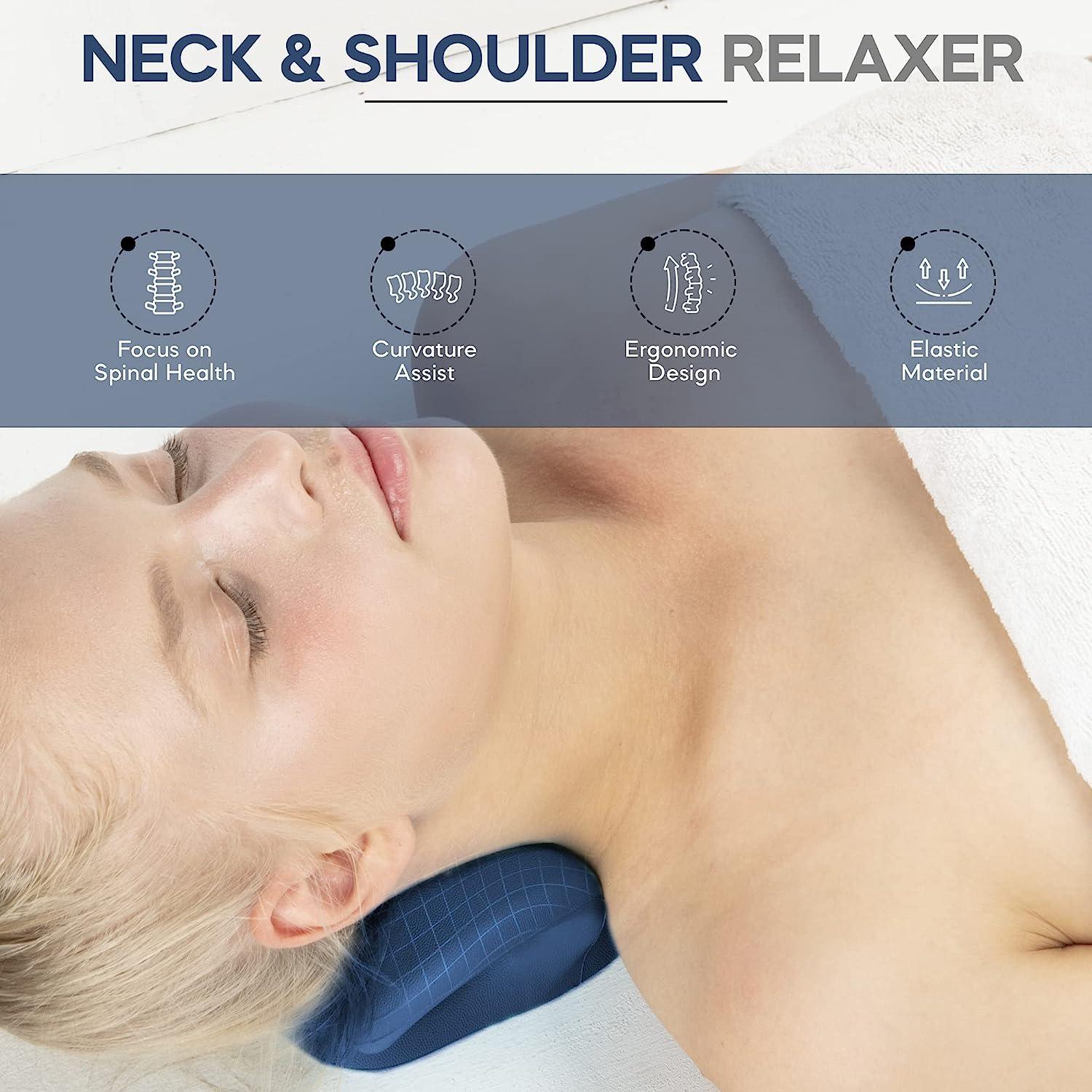 iBWYM FSA HSA Approved Neck Stretcher - Advanced Cervical Traction Device  for Neck and Shoulder Pain Relief - Ergonomic Pillow for Neck Hump