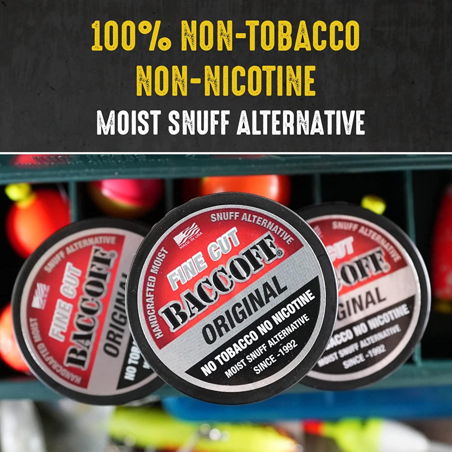 BaccOff Original Fine Cut: Premium Tobacco-Free & Nicotine-Free Snuff  Alternative (10 Cans, 1.2 oz Each) | Buy Now with Express International  Delivery