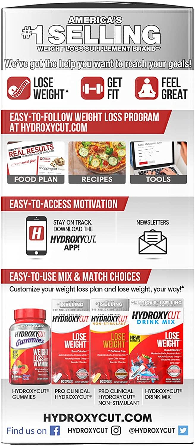 Hydroxycut Pro Clinical NonStimulant Capsules 72 Rapid Release for Weight Management