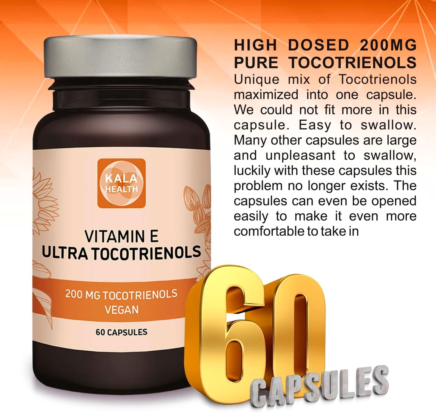 Kala Health Ultra Tocotrienol 200mg Vitamin E Vegan All 4 tocotrienols