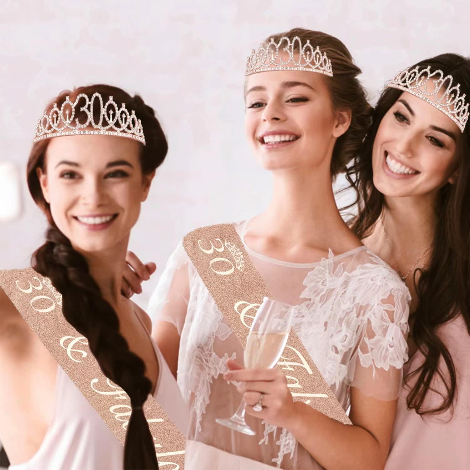 30th birthday crown and sash hotsell