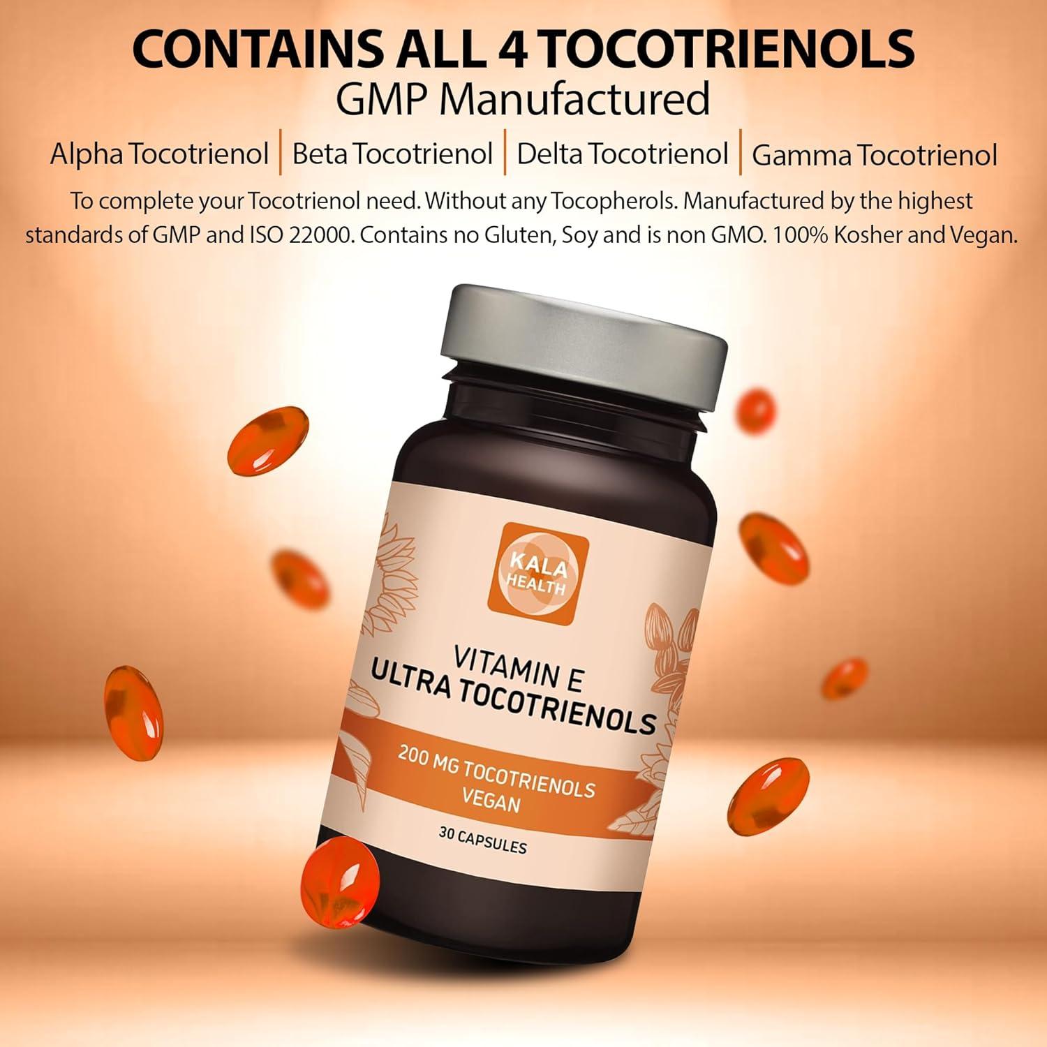 Kala Health Ultra Tocotrienol 200mg Vitamin E Vegan All 4 tocotrienols