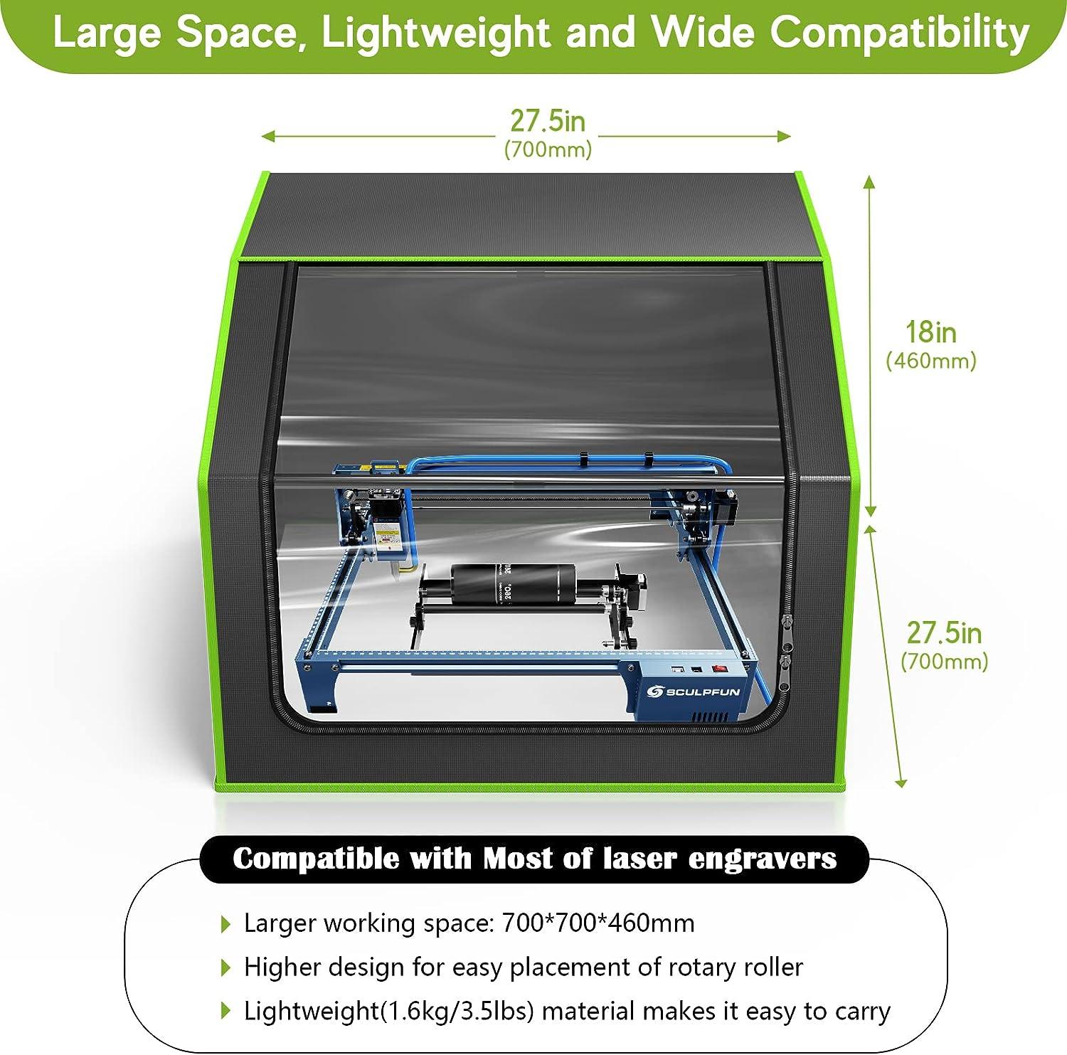 Folding Dustproof Fireproof Enclosure For Laser Engraver
