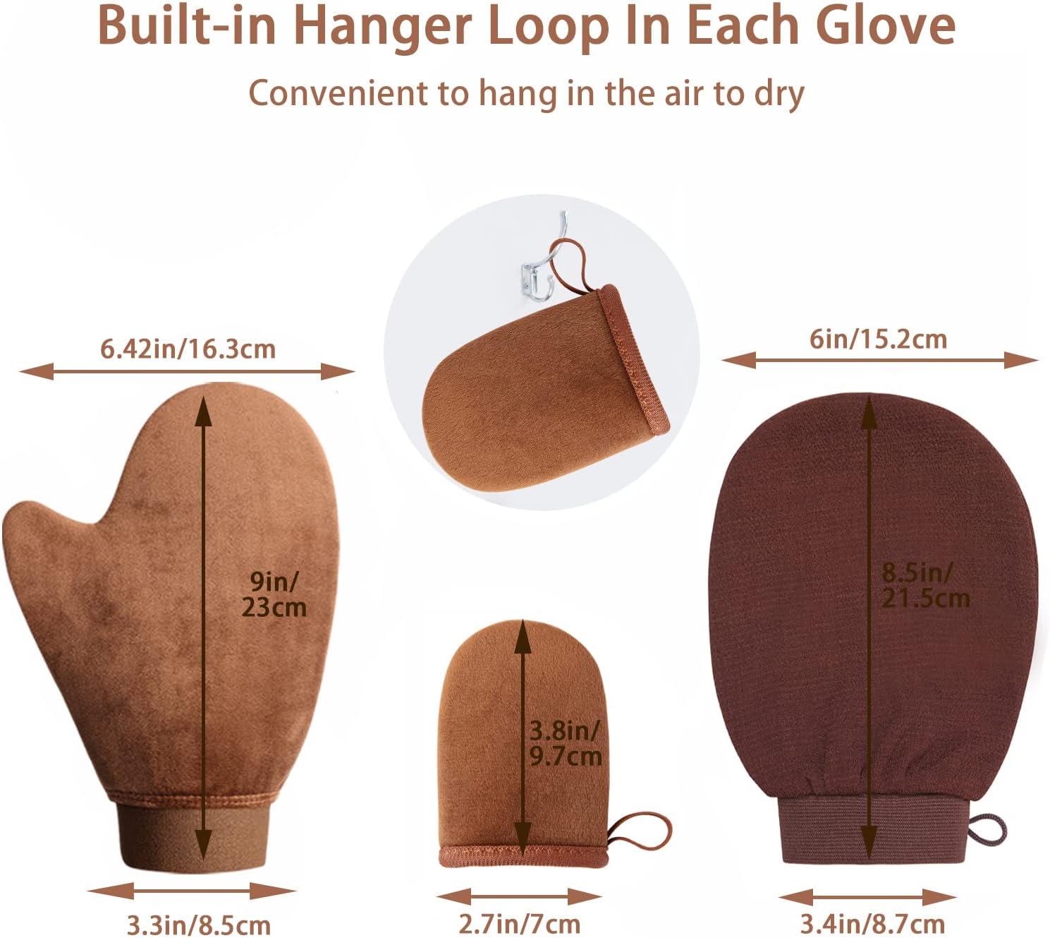 GAIYAH Self Tanning Mitt Kit 4 in 1 Fake Tan Mitt Set Self Tan Mitt