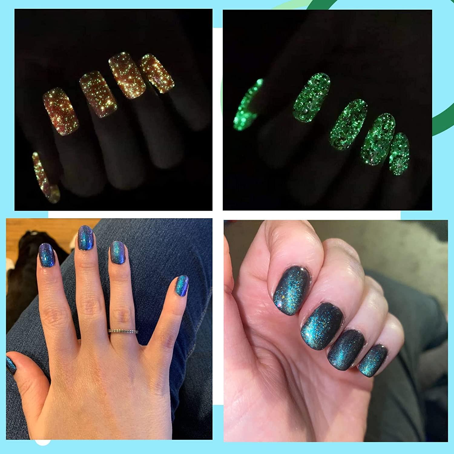 Fannyc Glow in The Dark Cat Eye Gel Nail Polish Set 6 Colors