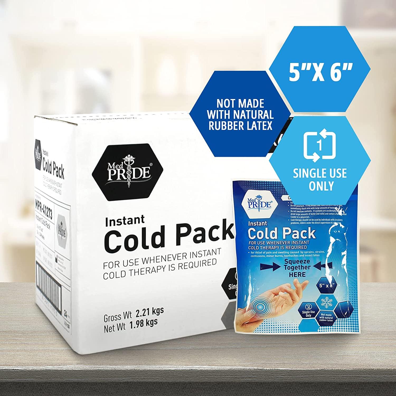 Medpride Instant Cold Pack (5x6) Set of 24 Disposable Cold Therapy