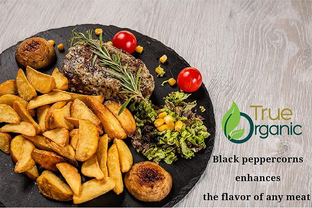 True Organic Ceylon Black Peppercorns Whole 16 Oz USDA Kosher Certified GlutenFree NonGMO
