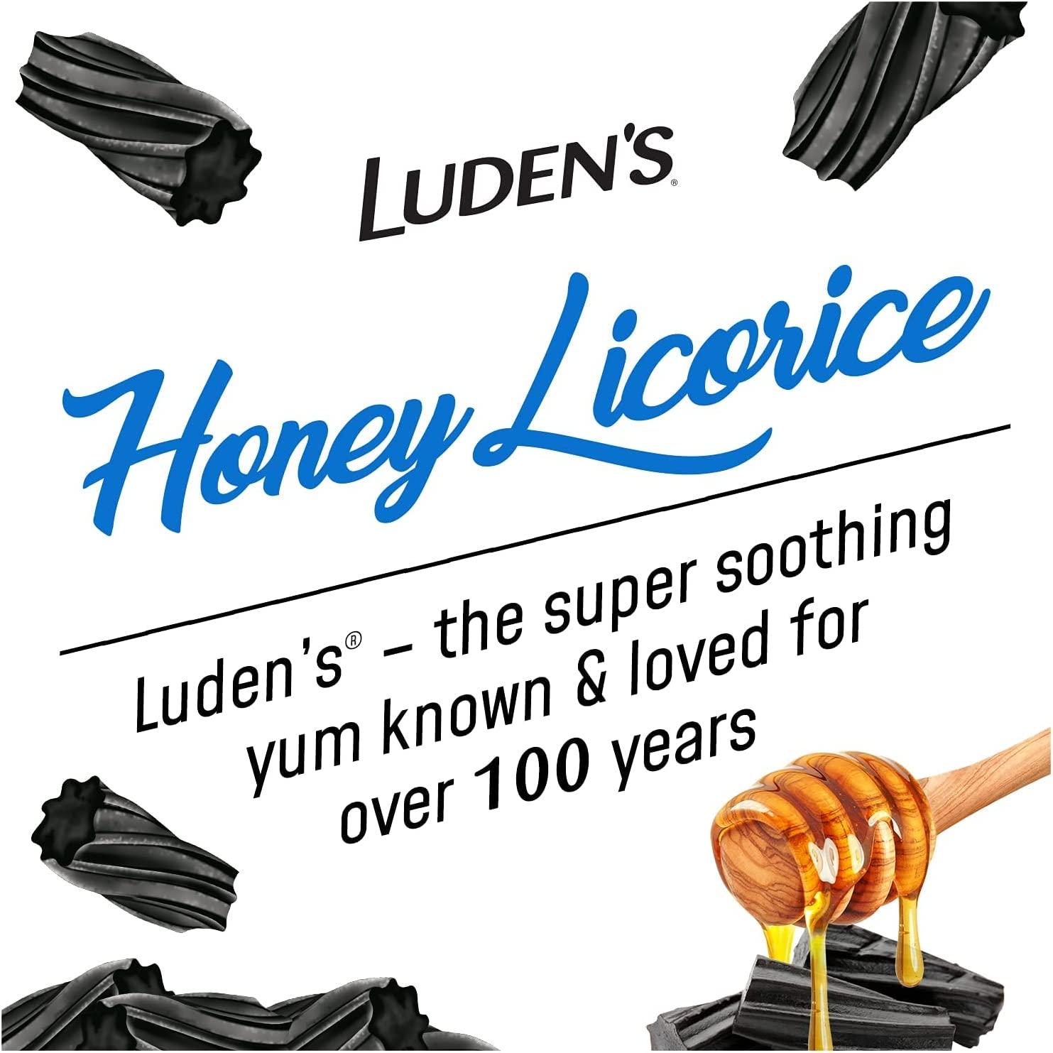Luden's Menthol Honey Licorice Throat Drops 30 Oral Anesthetic Lozenges