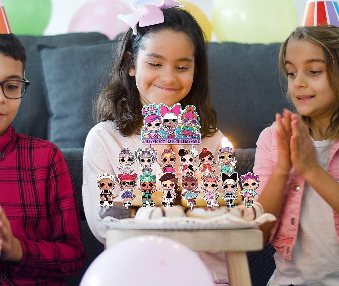 24 Pcs LOL Cake Toppers and Cupcake Toppers for Girls Birthday LOL