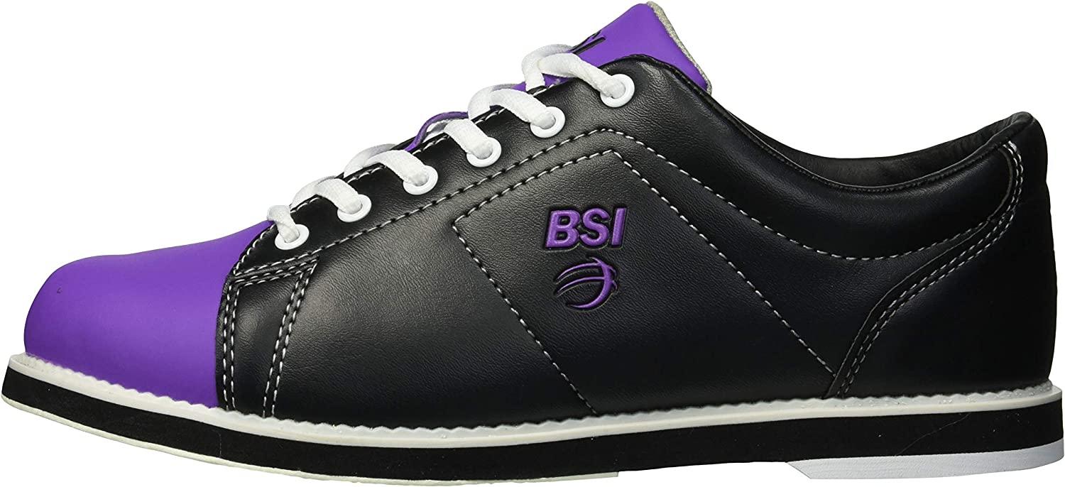 BSI Women's Classic Bowling Shoe 5.0 Black/Purple Stylish and Comfortable Bowling Shoe for Women