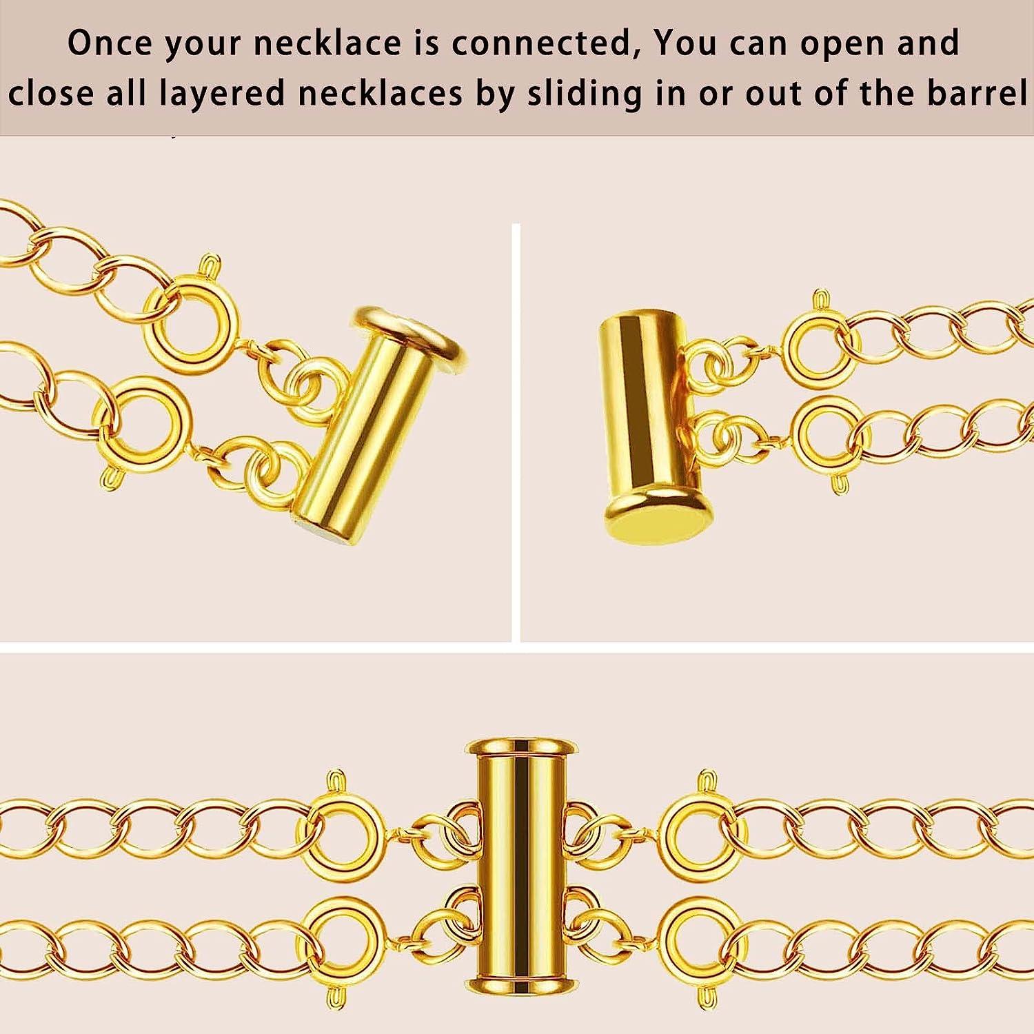 Strands Clasps Magnetic Necklace Connector Layering Magnetic Necklace Clasp