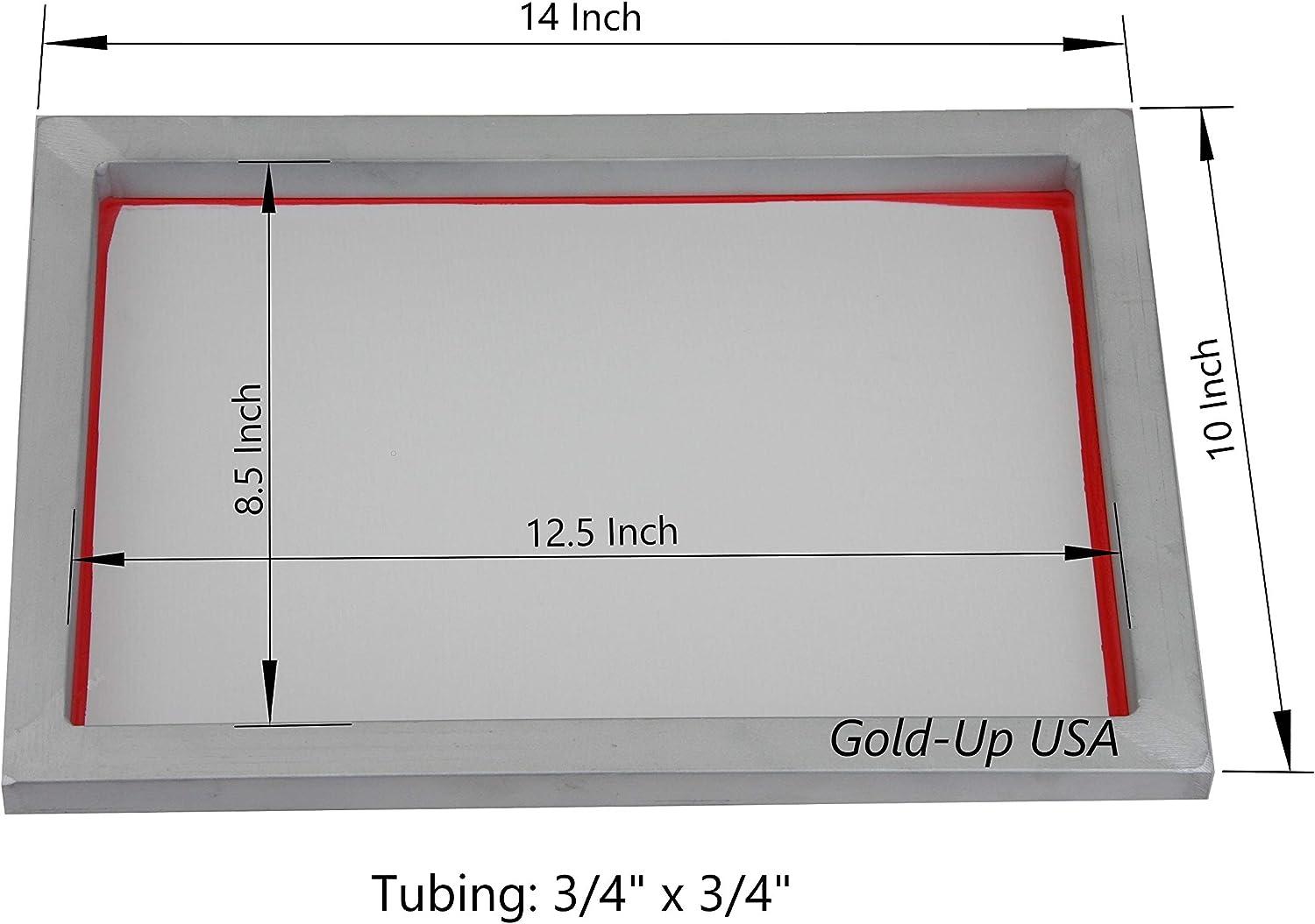 Aluminum Screen Printing Screens, Size 10 x 14 Inch PreStretched Silk