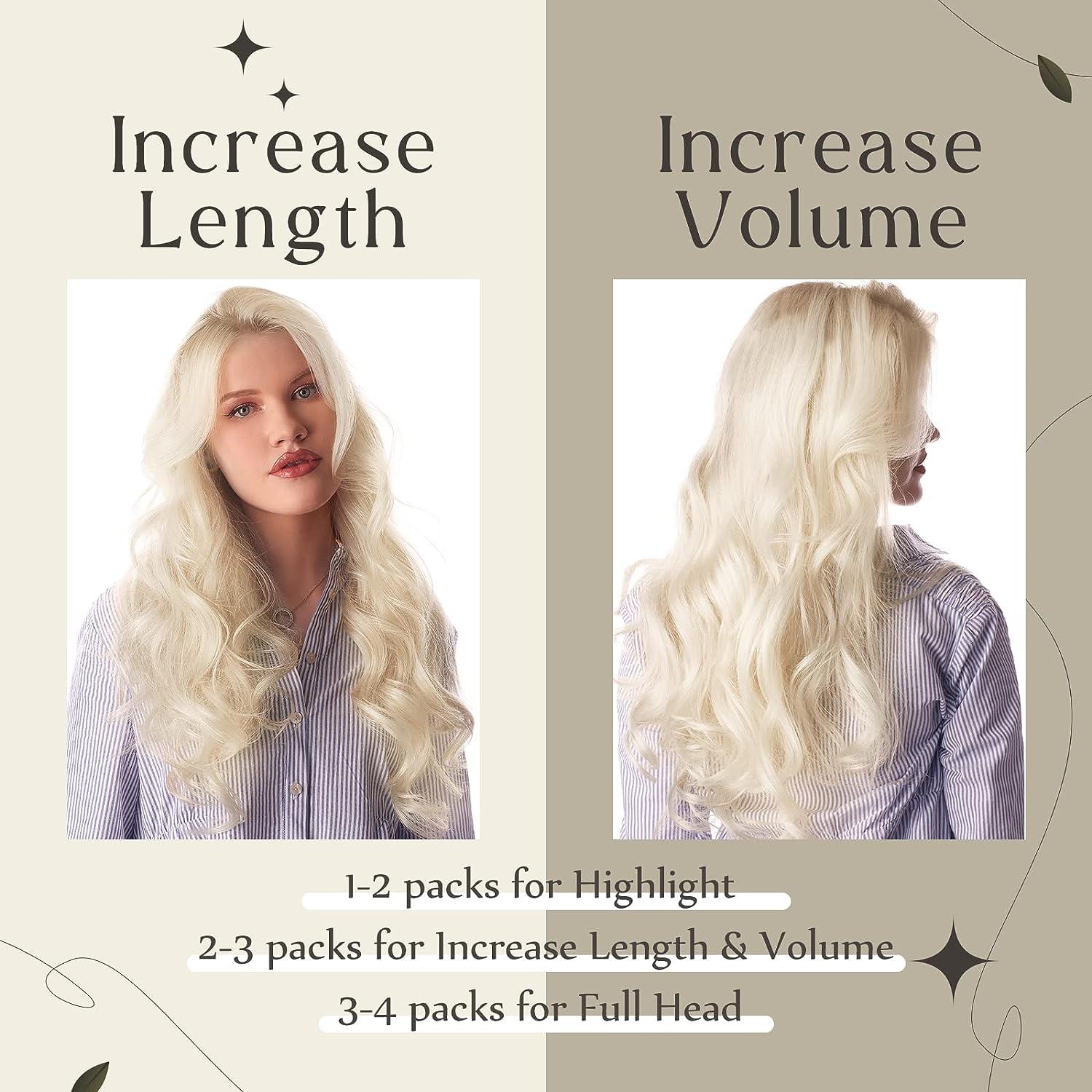 Full Shine 12 Platinum Blonde Tape in Remy Hair Extensions 20
