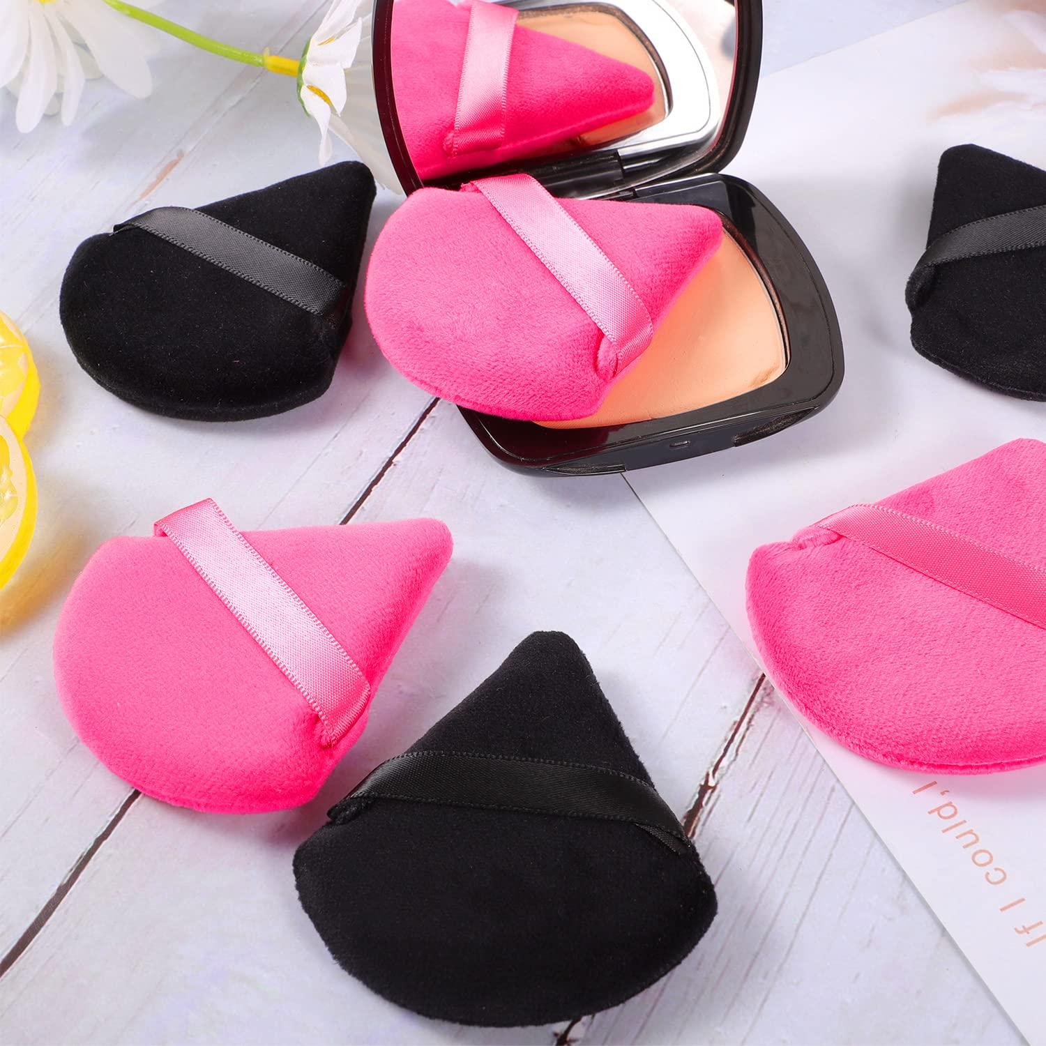 Triangle Makeup Puff Velour Cosmetic Sponges for Contouring & Loose