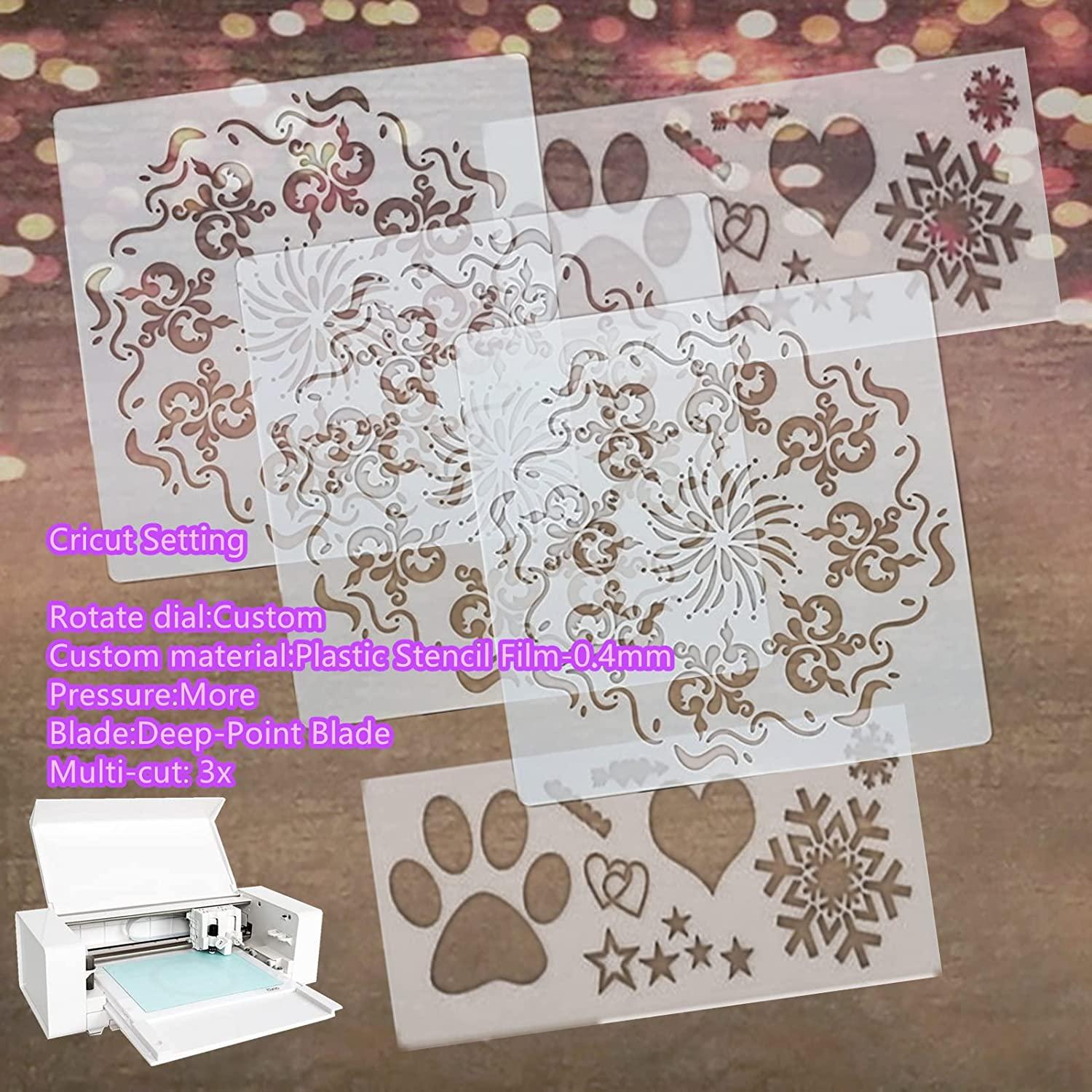 10 Pcs 7 Mil Blank Stencil Sheets, 12 x 12 Inches Mylar Templates Material  for Stencils, Reusable Accetate Sheets for Crafts, Clear Craft Plastic