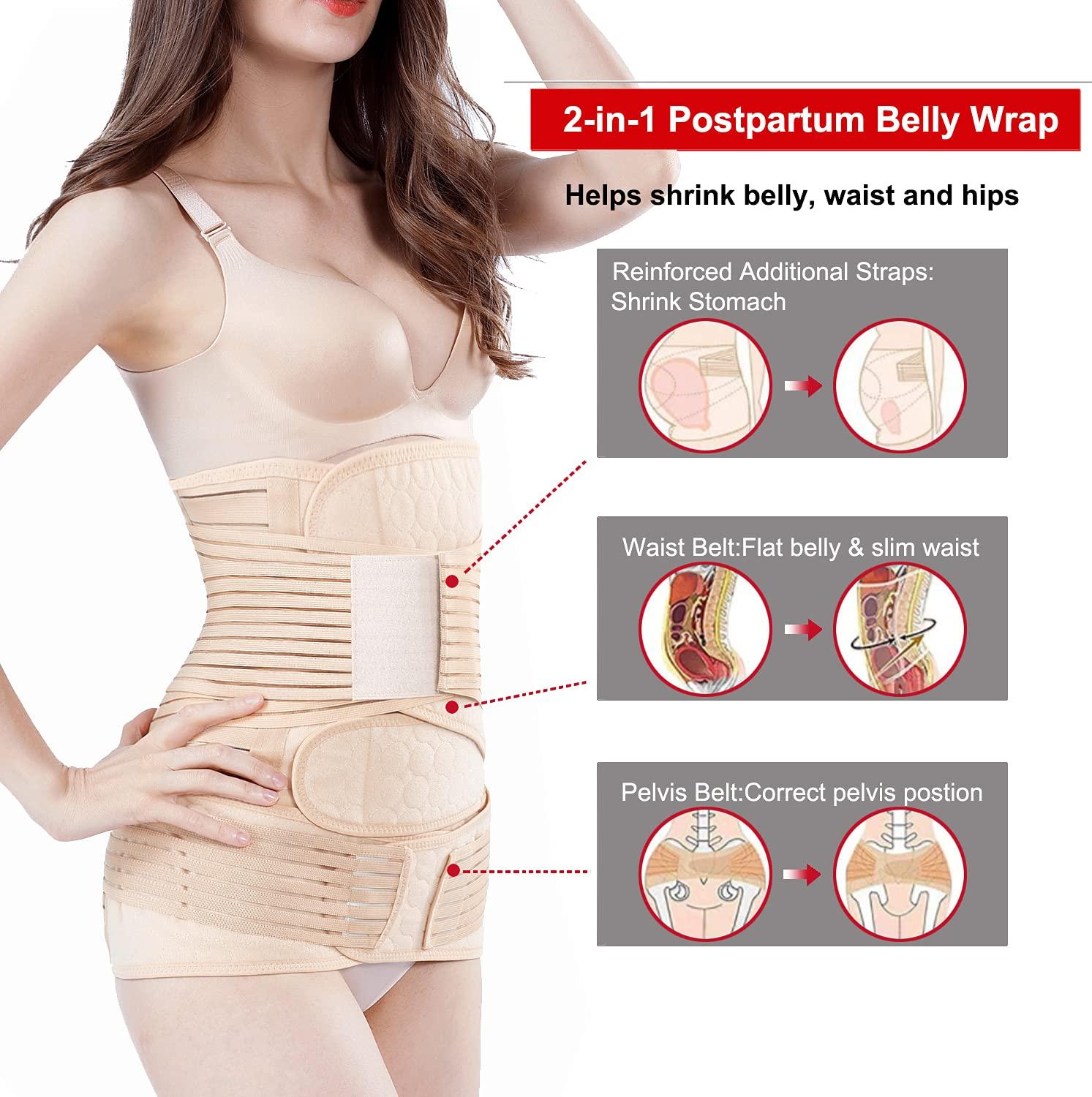 Shop GENERIC Postpartum Girdle Support Recovery Belly Band Corset Wrap Body  Shaper, Beige