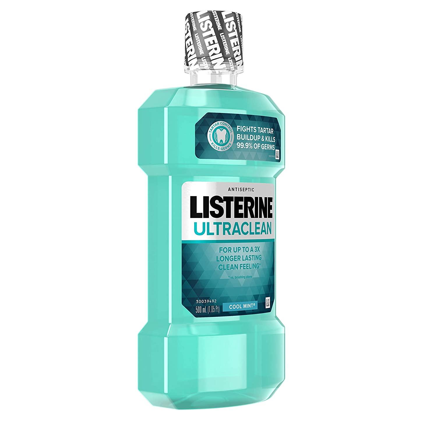 Listerine Ultraclean Oral Care Antiseptic Mouthwash to Help Fight Bad