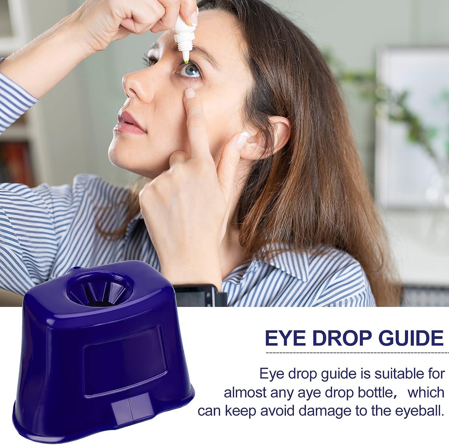 2 Pcs Eye Drop Guide Blue Portable Eye Drop Helper Eye Drop Dispenser
