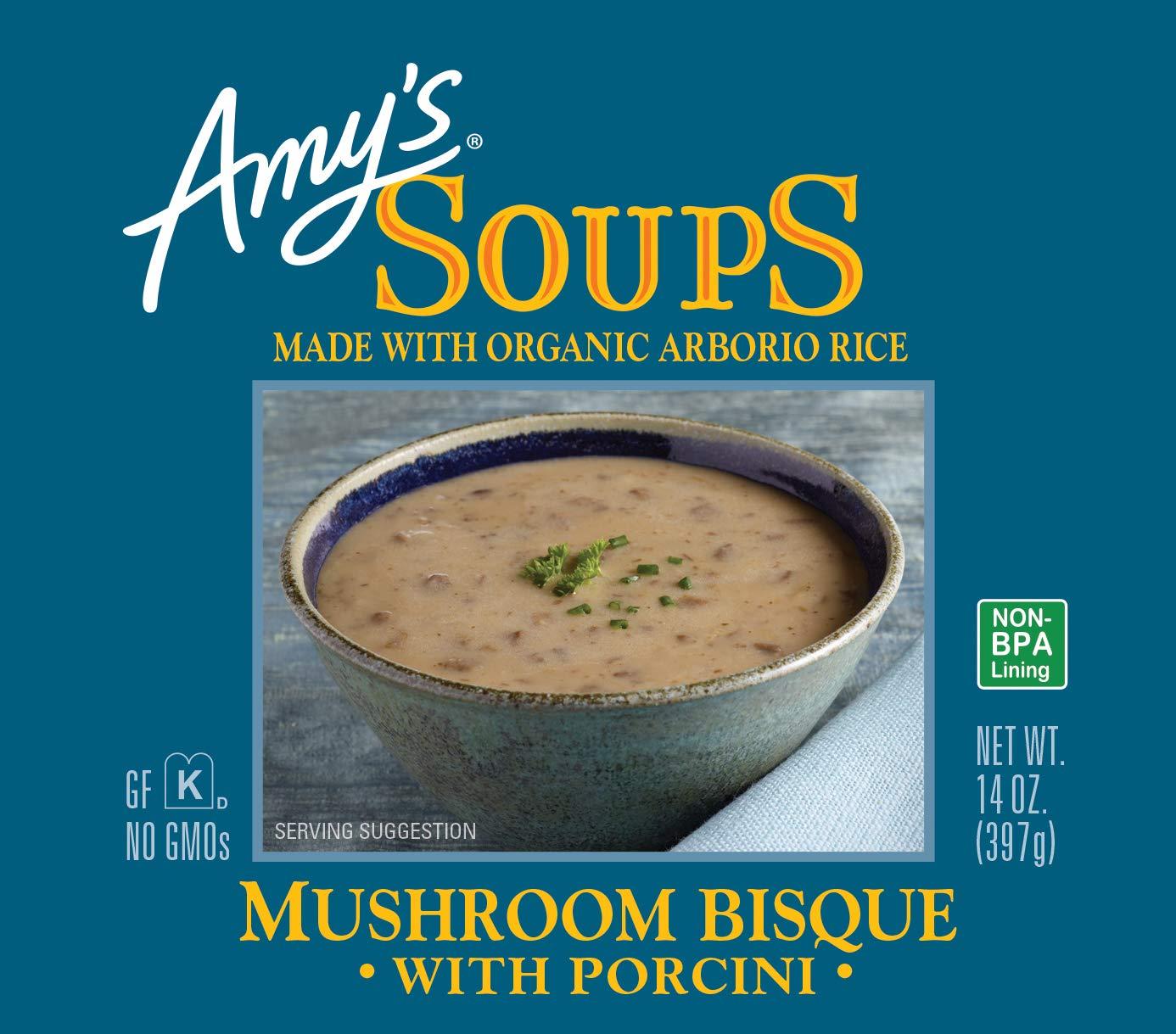 Amy's Mushroom Bisque Porcini Soup 14 oz