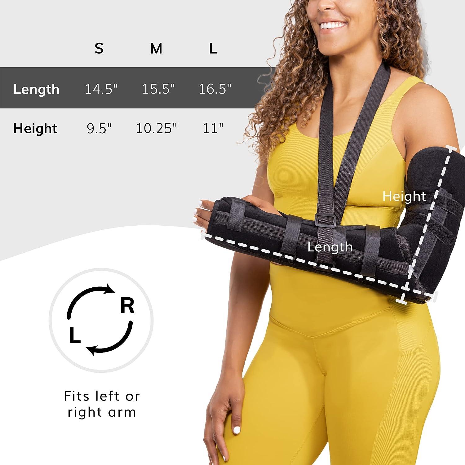 BraceAbility Posterior Long Arm Splint Medium Size Elbow Immobilizer