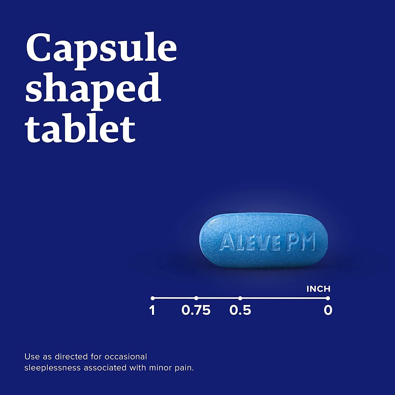 Aleve PM Caplets, Fast Acting Sleep Aid and Pain Relief for Headaches, Muscle Aches, NonHabit