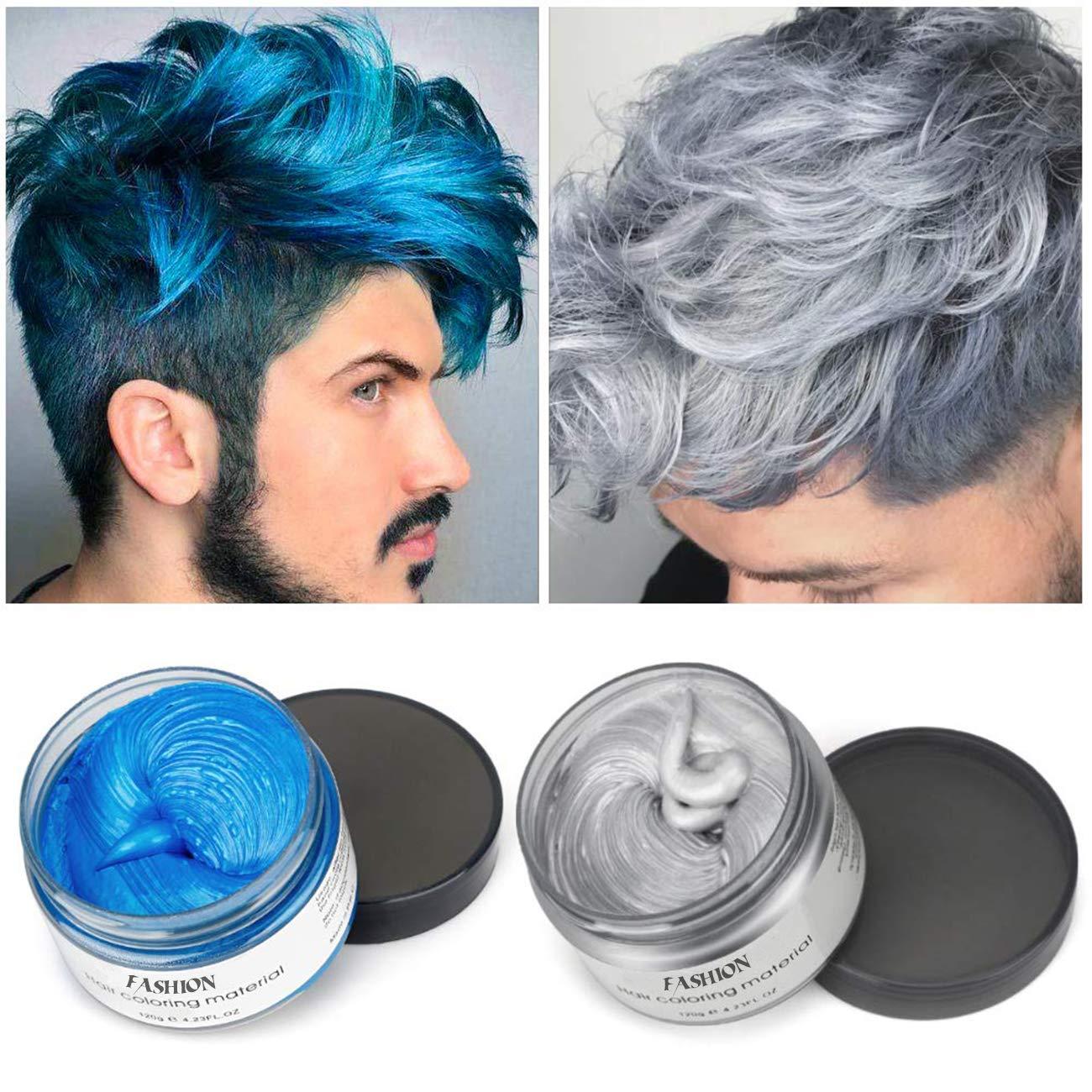 120g Hair Wax Temporary Hair Color for Men Women Professional Styling  Pomades,Hair Clay,Mens Grooming Dye,Long-lasting Moisturizing Modelling Gel  Cream (6 Colors)