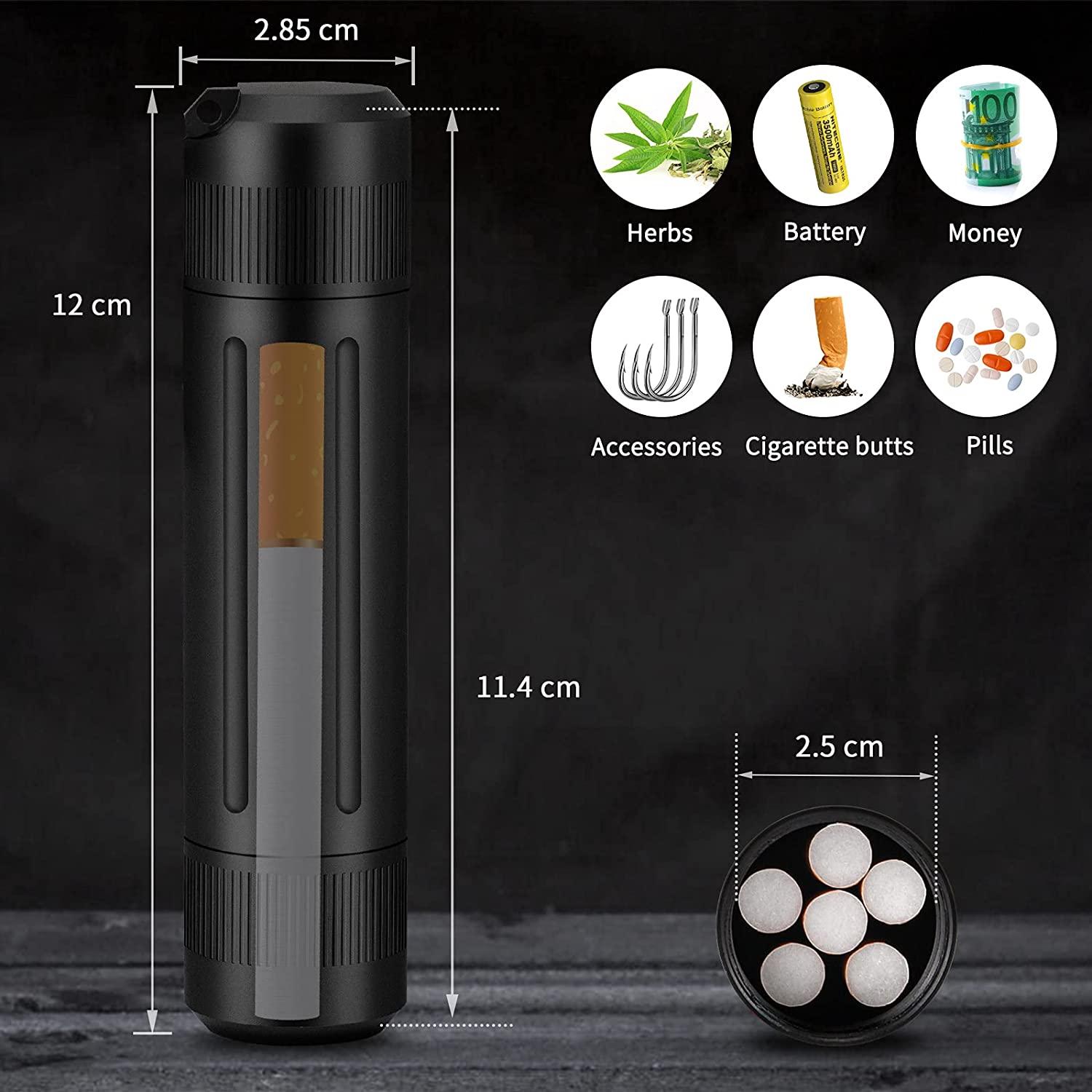 Airtight Smell Proof Container, Mini Portable Sealed Jar Water