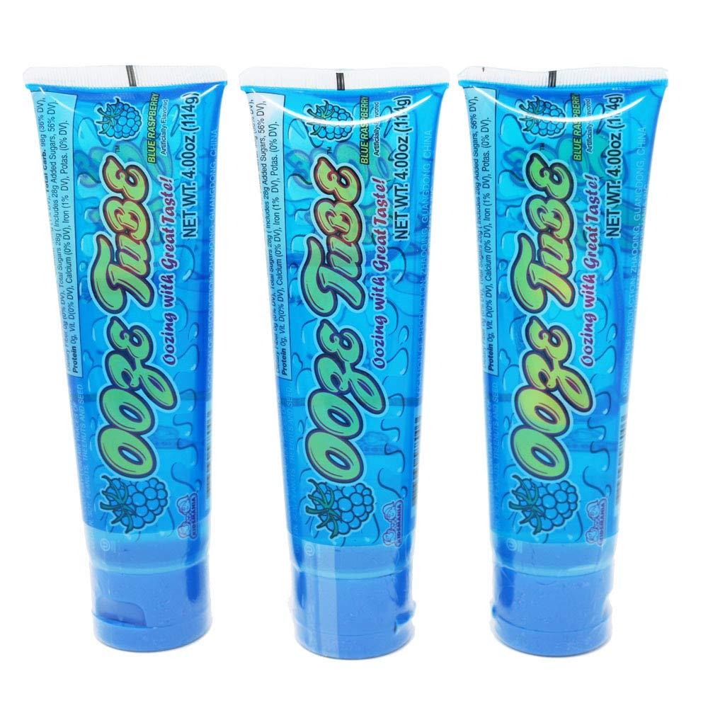 Kidsmania 4oz Ooze Tubes Blue Raspberry Flavor, 3Pack (12oz total)