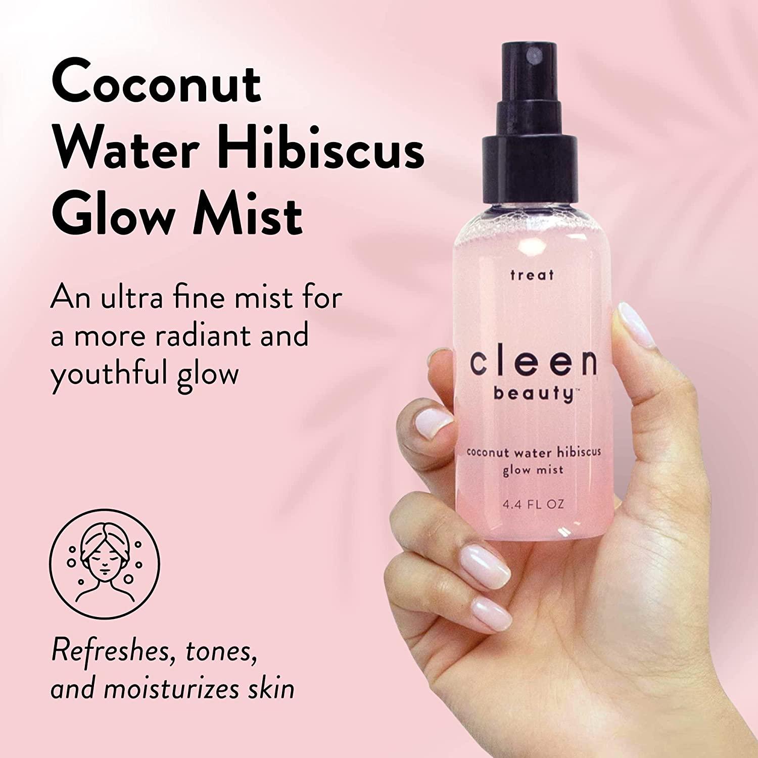Cleen Beauty Coconut Water Hibiscus Glow Mist Coconut Water Face Mist with Hibiscus Extract
