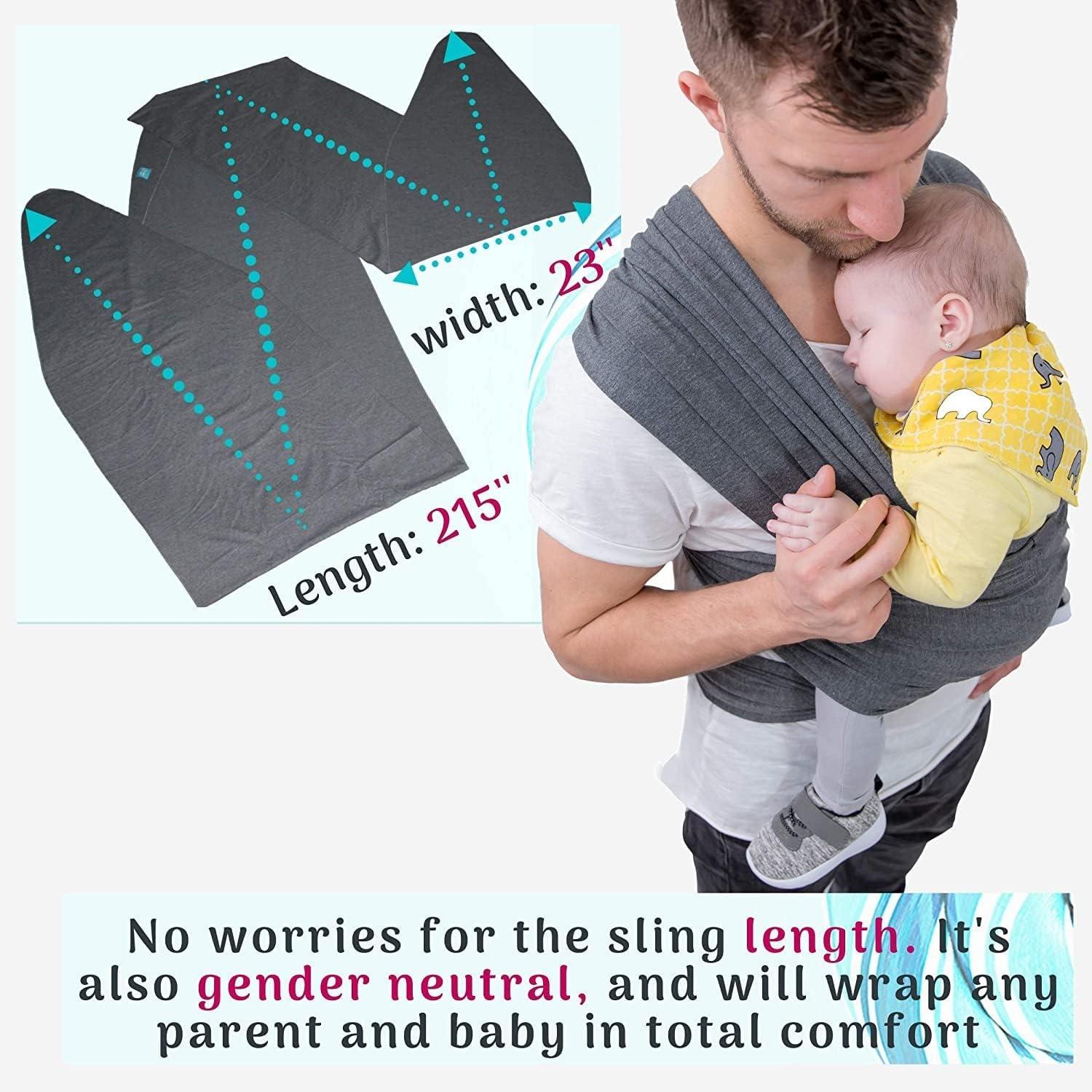 Voarge Baby Sling Wrap Adjustable Unisex Carrier for Newborns to