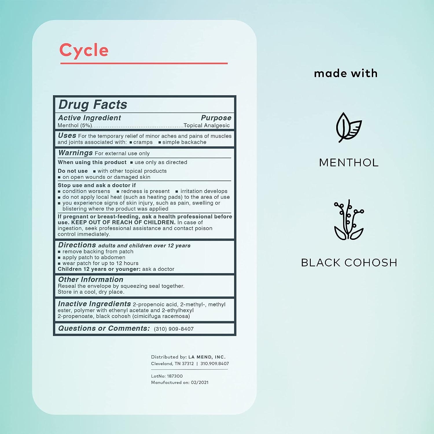 The Good Patch Cycle Patch for Menstrual and Period Support Topical Plant Powered Pain Relief