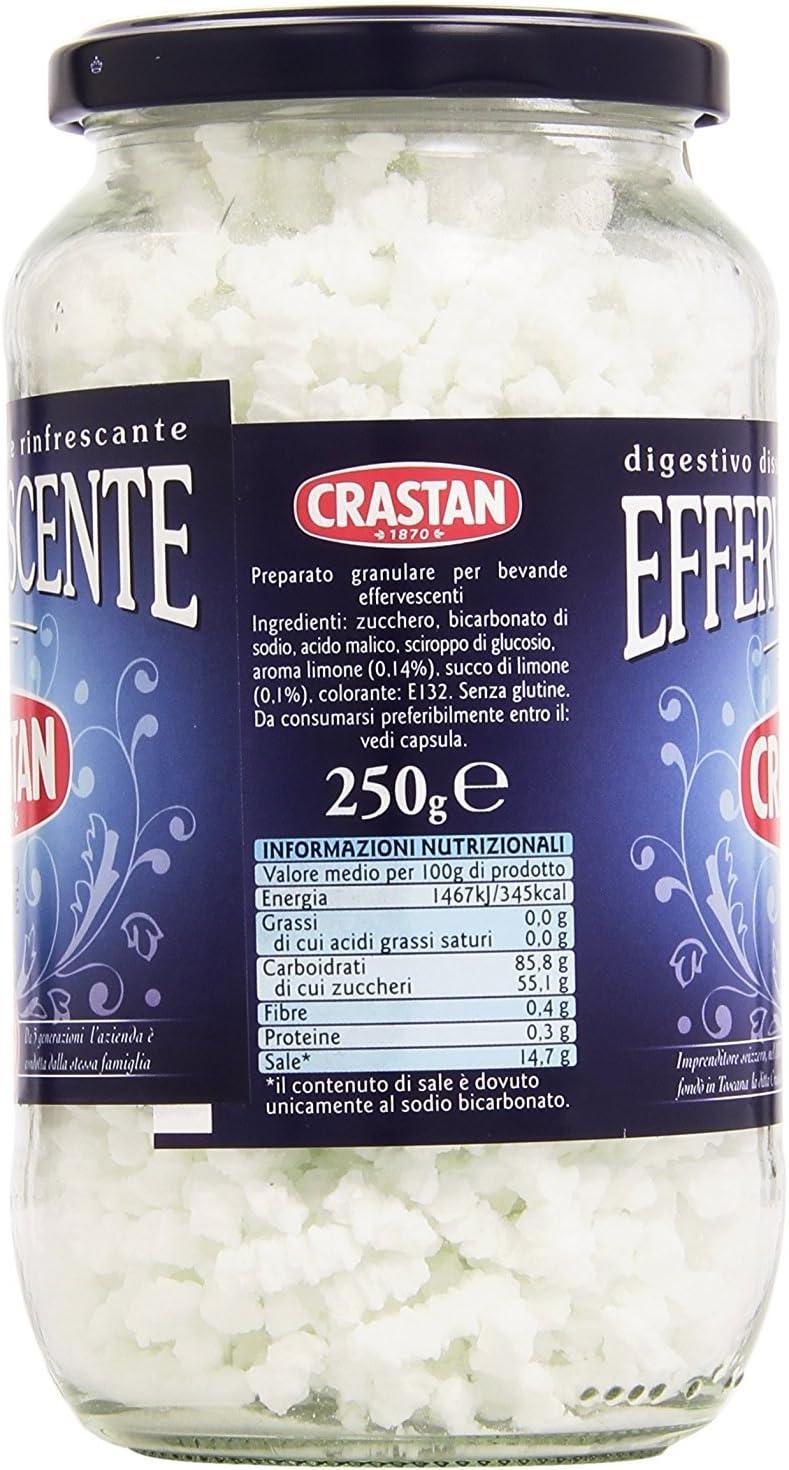 Crastan Effervescente Effervescent Antacid Granules with Lemon Juice * 7.8 Ounces (250g) Glass