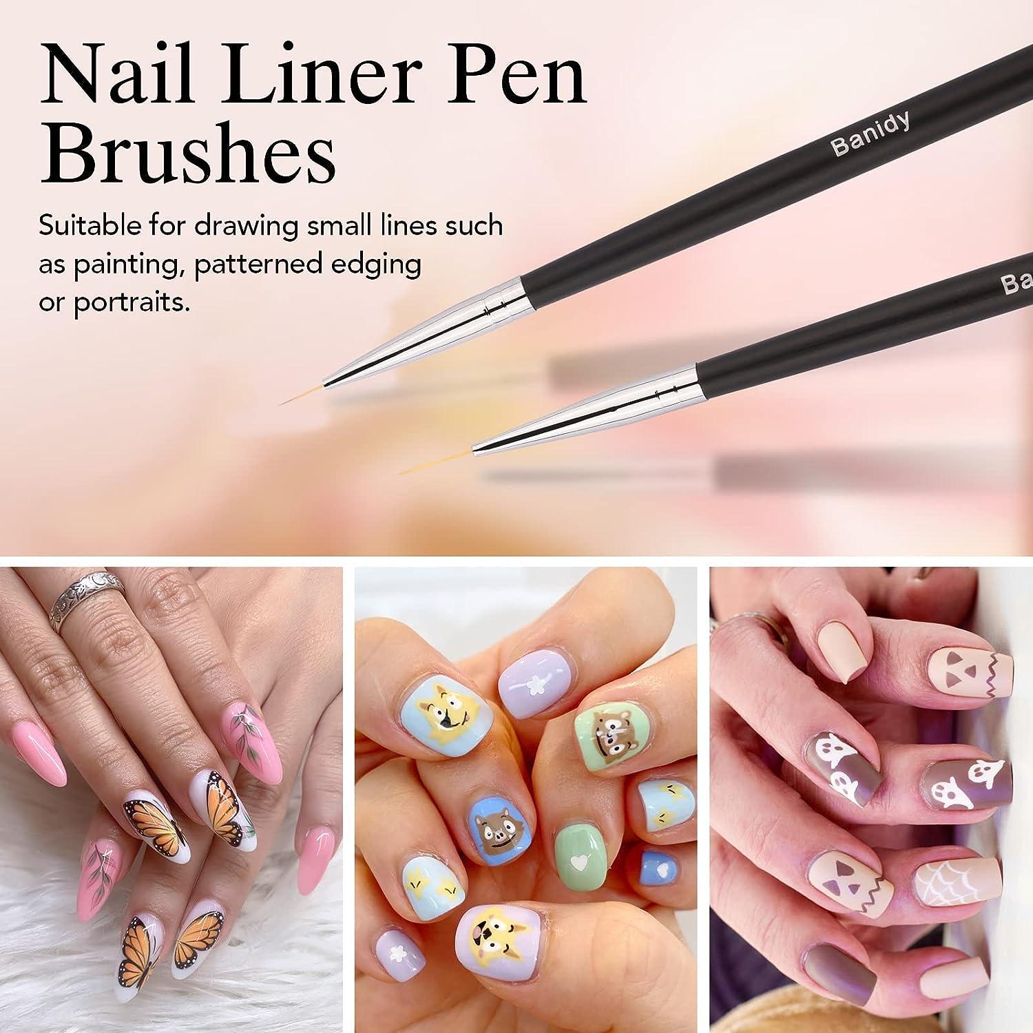 Nail Art Liner Brushes - Drawing Gel Pen Brush Manicure Art