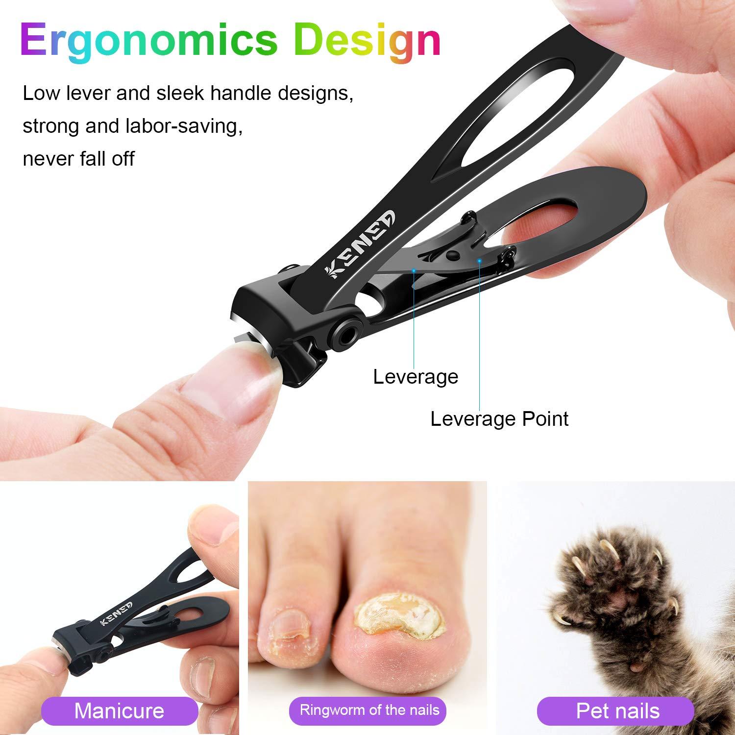 Finger Nail Clip Set [4 Piece] - Toenail Clippers for Thick Nails