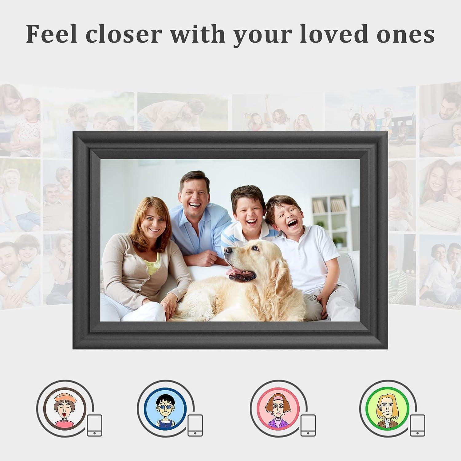 FRAMEO Digital Frame WiFi 10.1 Inch Digital Picture Frame, 16GB Storage