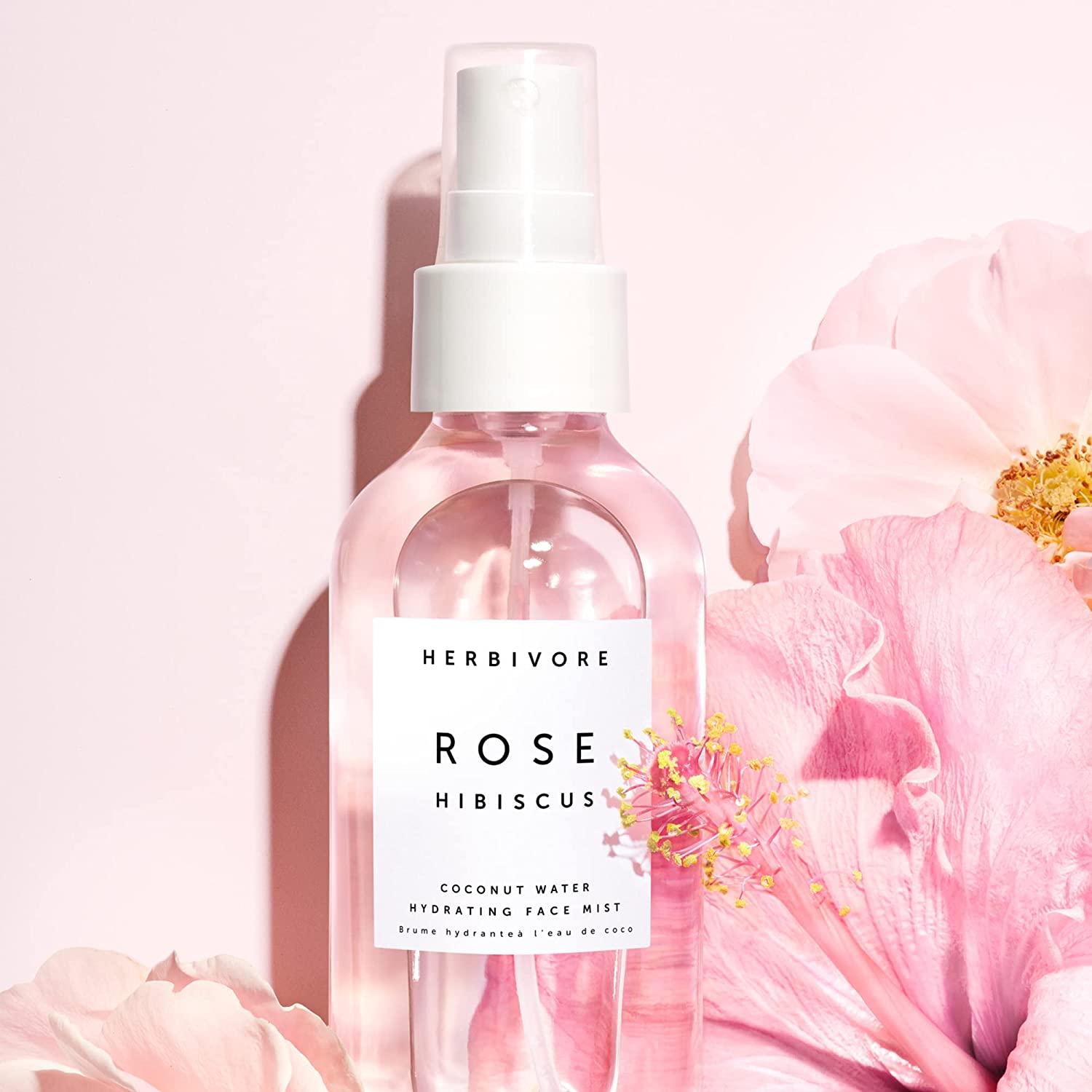 Herbivore Botanicals Rose Hibiscus Coconut Water Hydrating Face Mist 4 oz