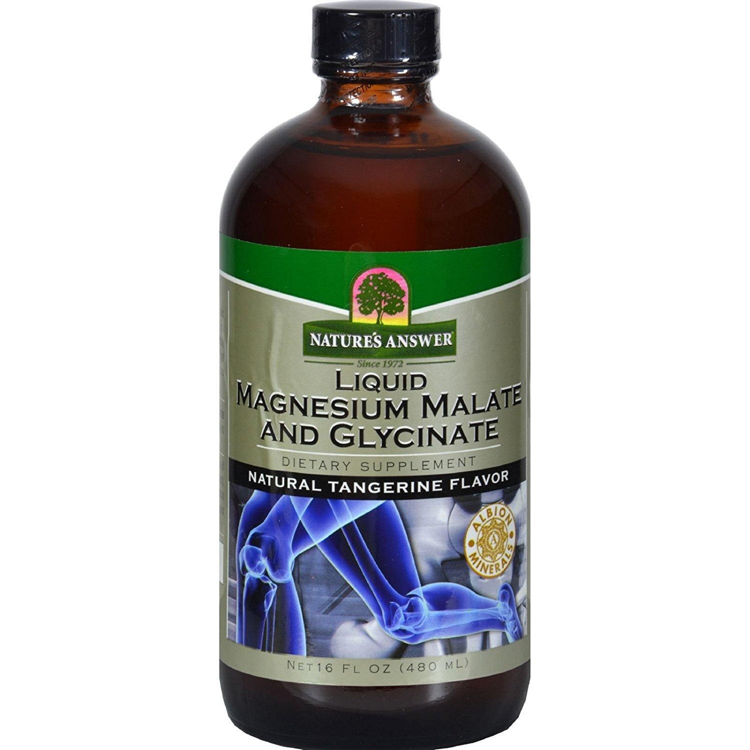 Nature's Answer Liquid Magnesium Malate & Glycinate - Tangerine Flavor ...