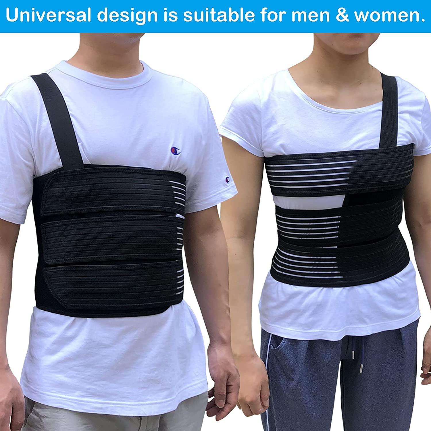 Rib Belt Chest Binder for Broken Injury Ribs, Elastic Rib Brace