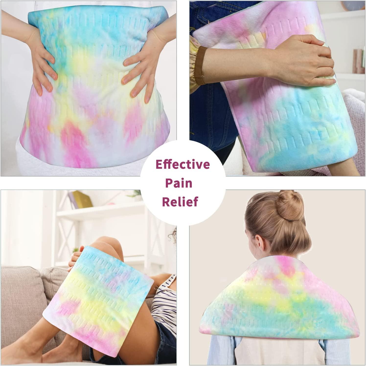 GOQOTOMO Electric Heated Pad Pain Relief for Back, Waist, Abdomen