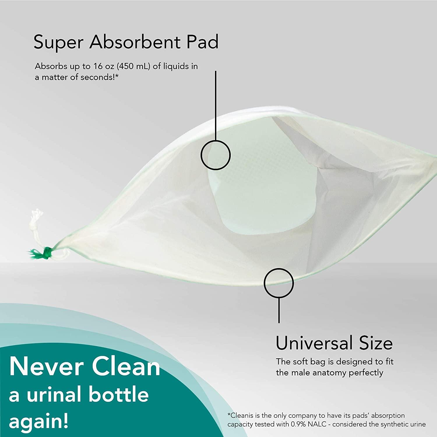 The Original Carebag Male Urinal Bag with Super Absorbent Pad 60 Count