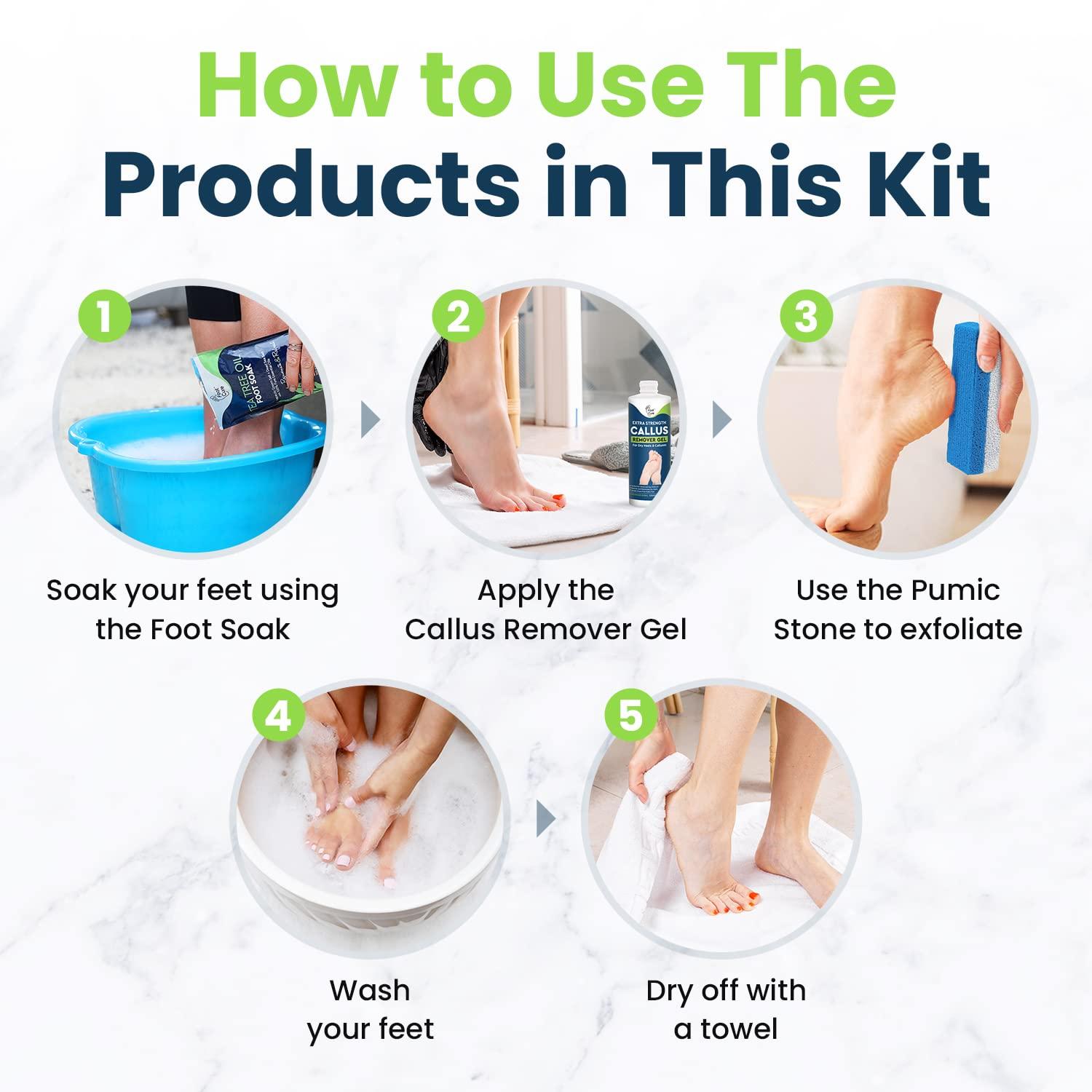 Soaking Feet In Epsom Salt For Toenail Fungus Tea Tree Foot Soak & Callus Remover Gel Kit - Antifungal Soak with