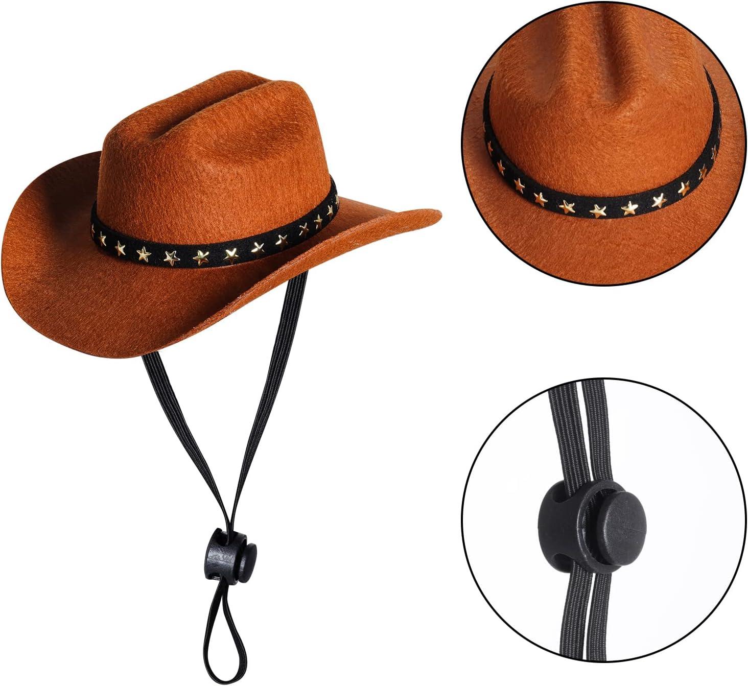 Choyaxo Pet Cowboy Costume Small Brown Dog/Cat Halloween Costume with