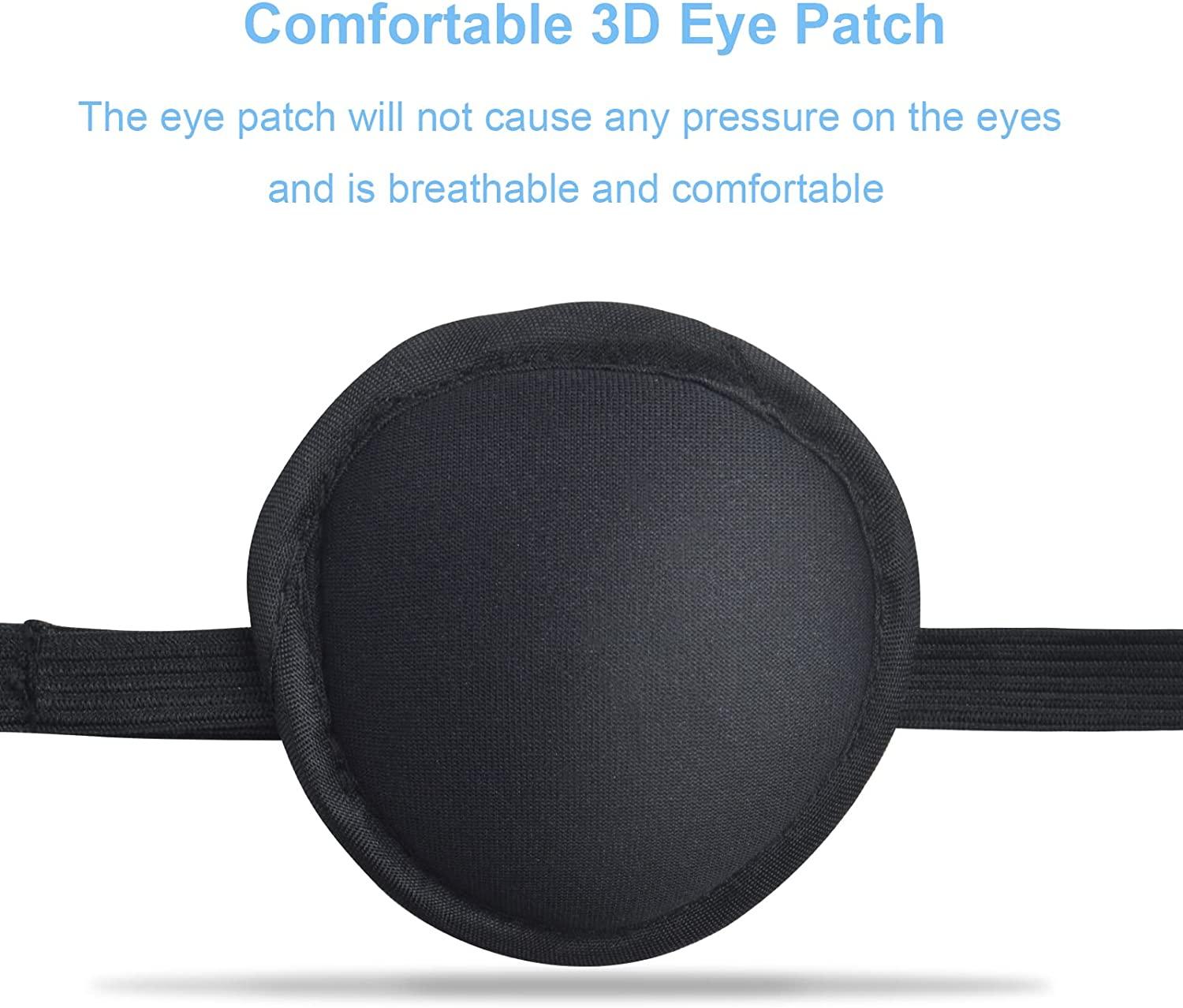 2 Pack Soft 3D Lazy Eye Patches for Adults and Kids - Adjustable